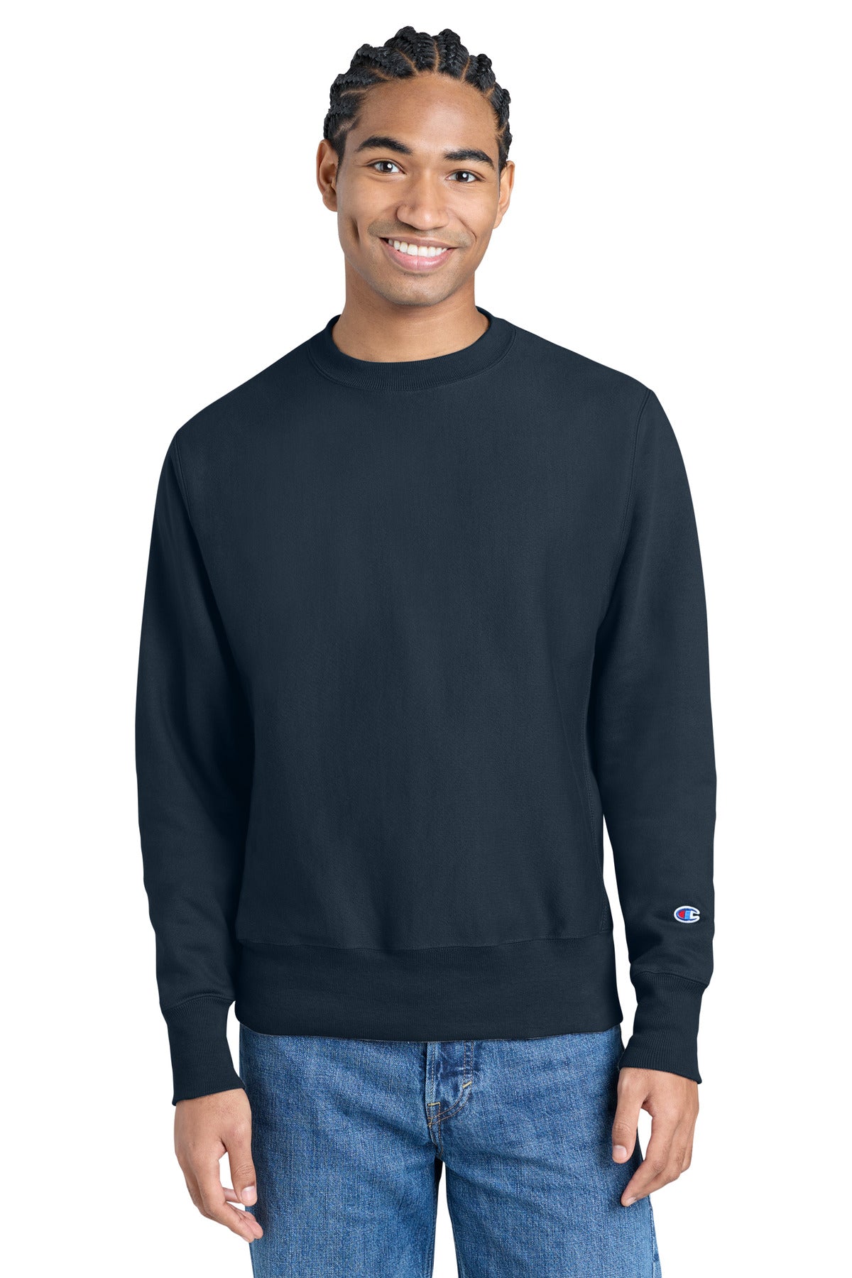 Champion   Reverse Weave   Crewneck Sweatshirt S149 in Navy
