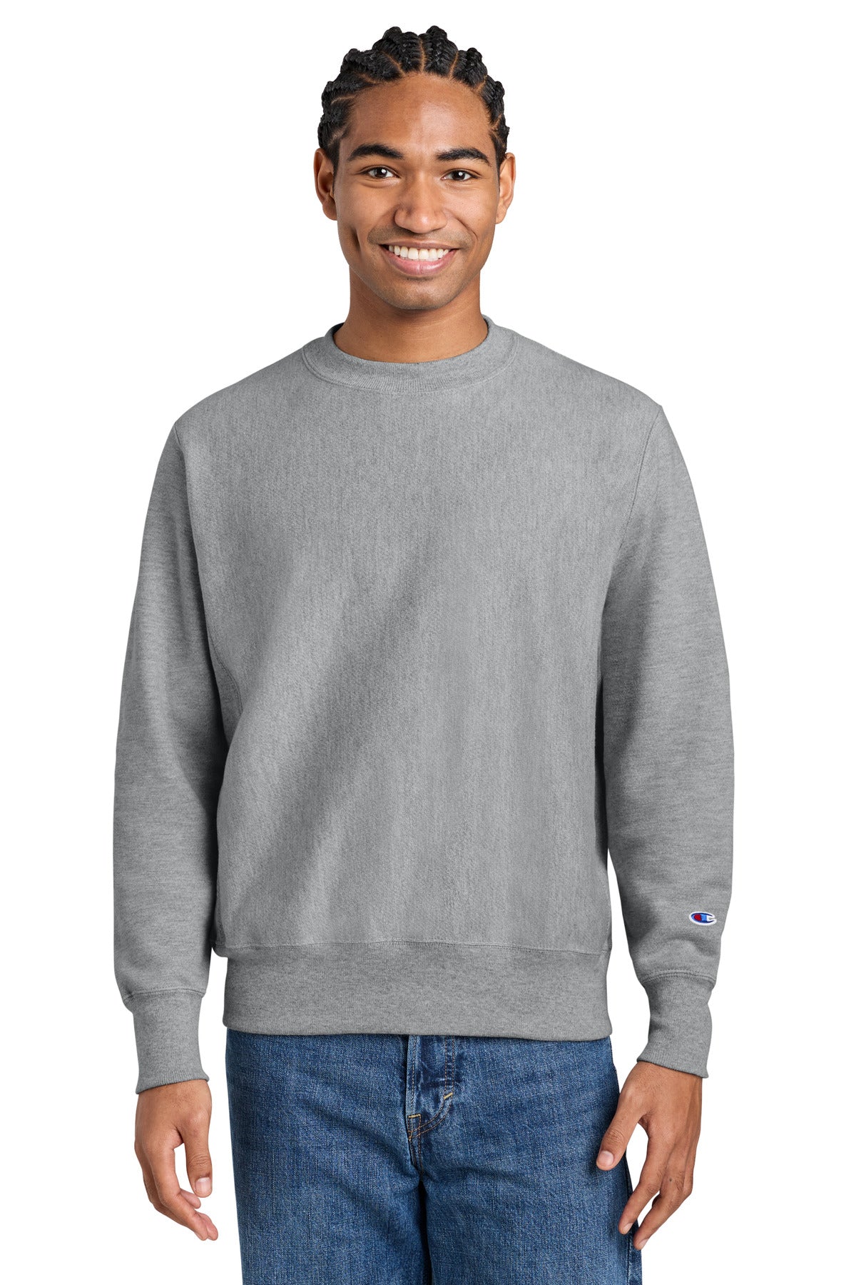 Champion   Reverse Weave   Crewneck Sweatshirt S149 in Oxford Grey