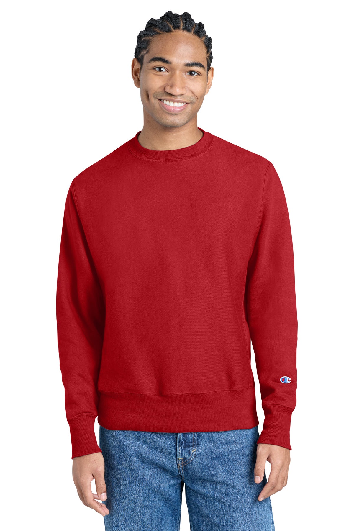 Champion   Reverse Weave   Crewneck Sweatshirt S149 in Scarlet