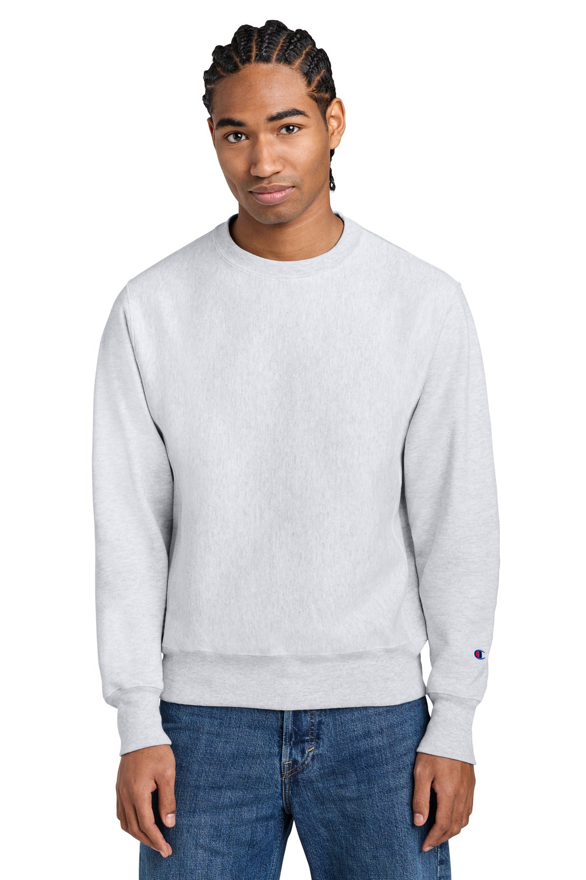 Champion   Reverse Weave   Crewneck Sweatshirt S149 in Silver Grey