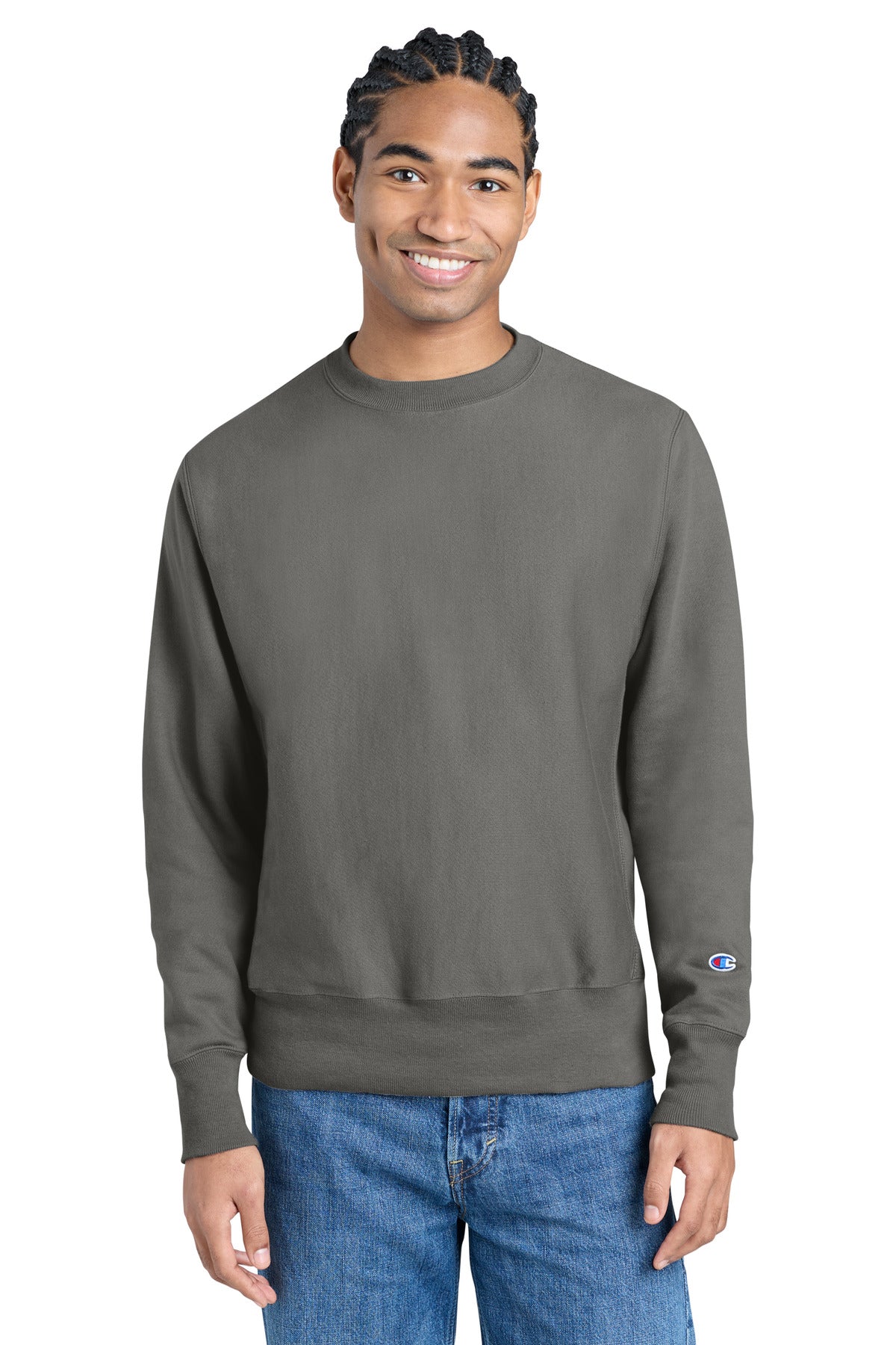Champion   Reverse Weave   Crewneck Sweatshirt S149 in Stone Gray