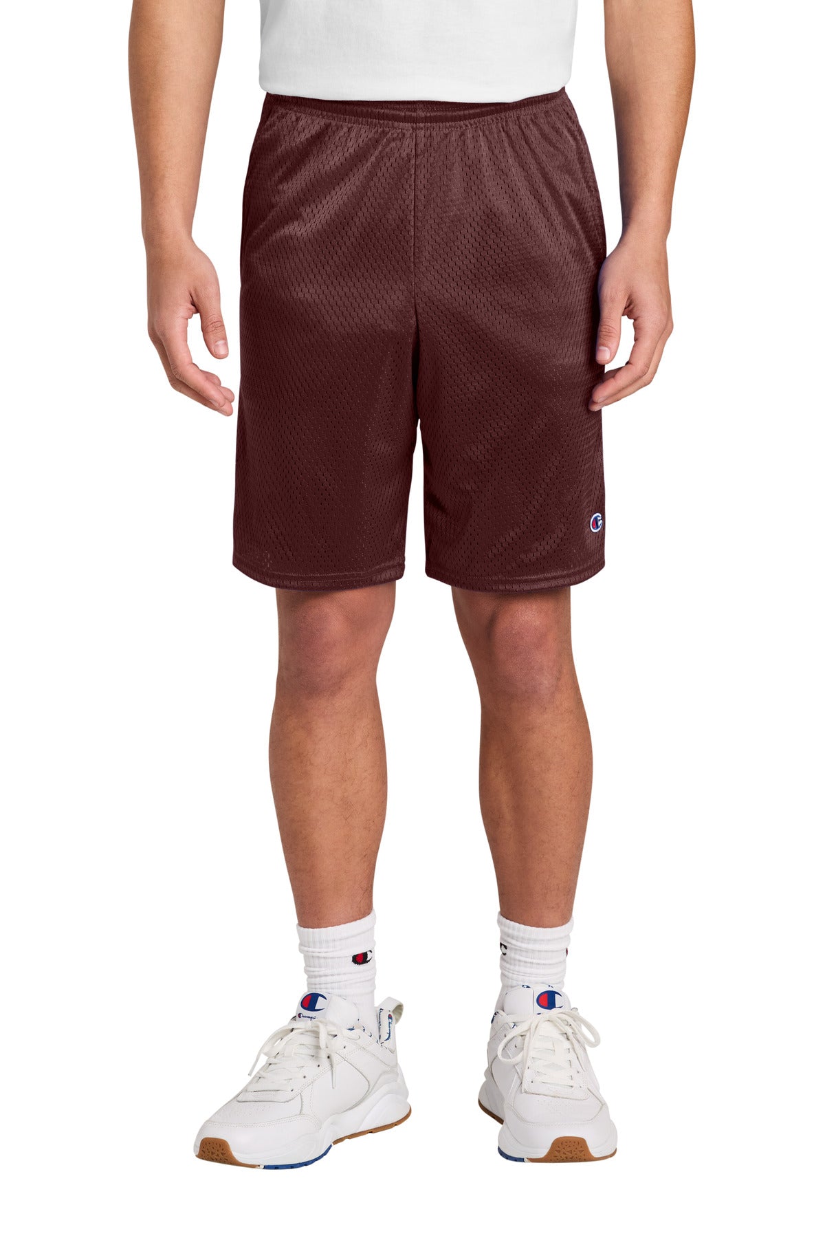 Champion Mesh Short with Pockets S162 in Maroon
