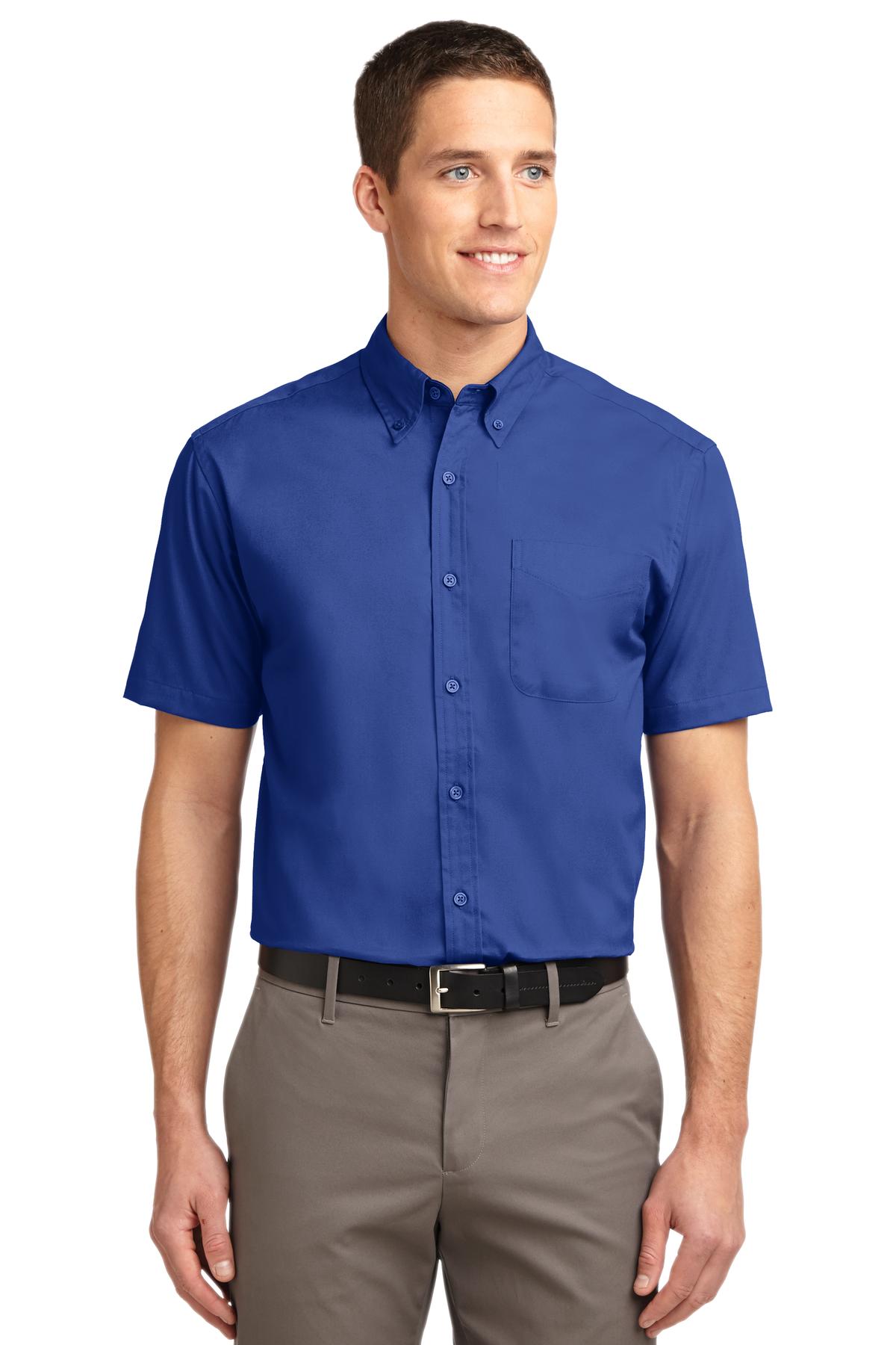 Port Authority Short Sleeve Easy Care Shirt.  S508 in Royal/ Classic Navy