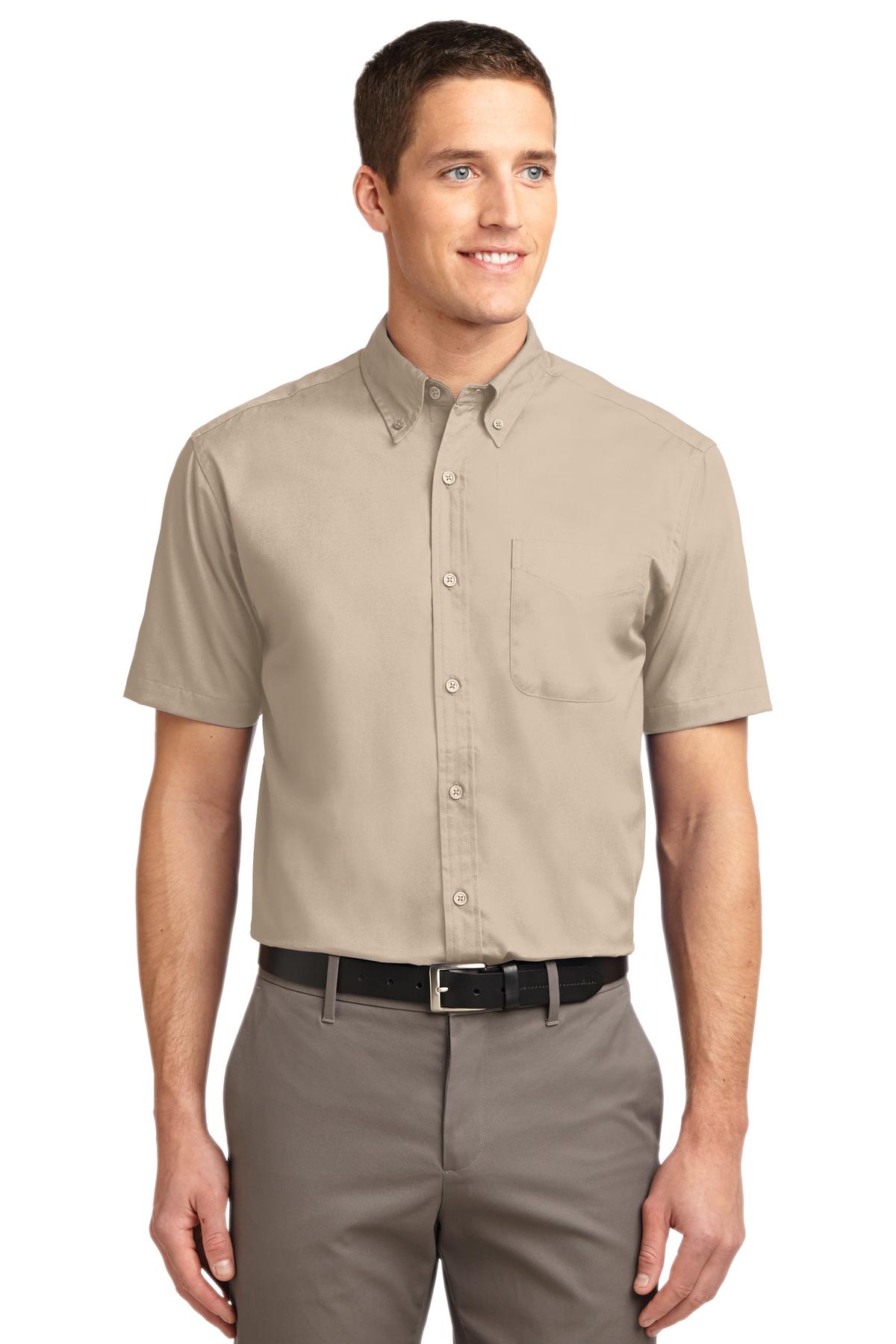Port Authority Short Sleeve Easy Care Shirt.  S508 in Stone