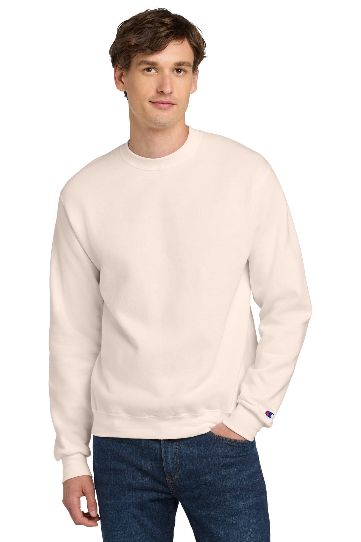 Champion  Powerblend Crewneck Sweatshirt. S6000 in Body Blush