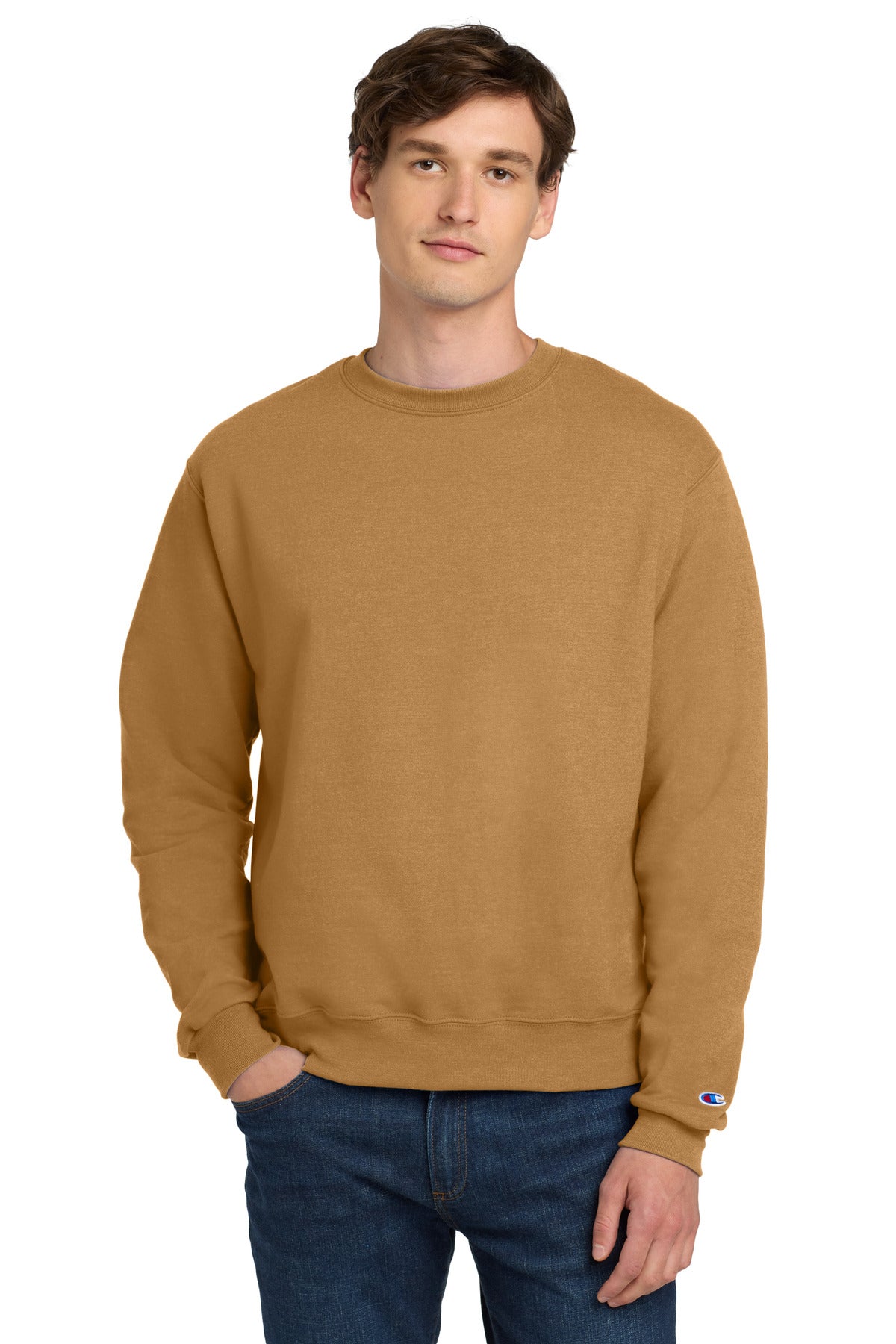 Champion  Powerblend Crewneck Sweatshirt. S6000 in Gold Glint