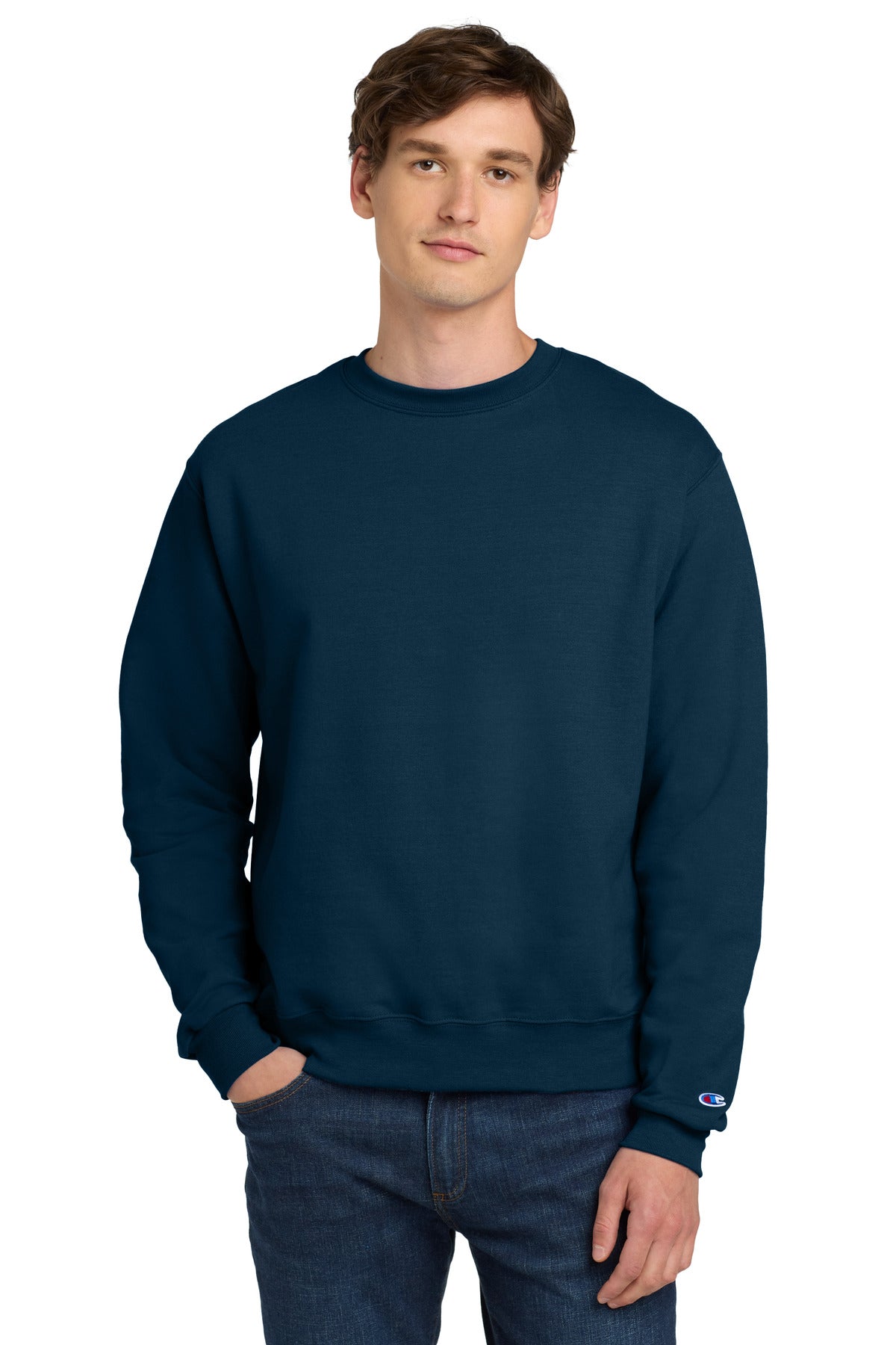 Champion  Powerblend Crewneck Sweatshirt. S6000 in Late Night Blue
