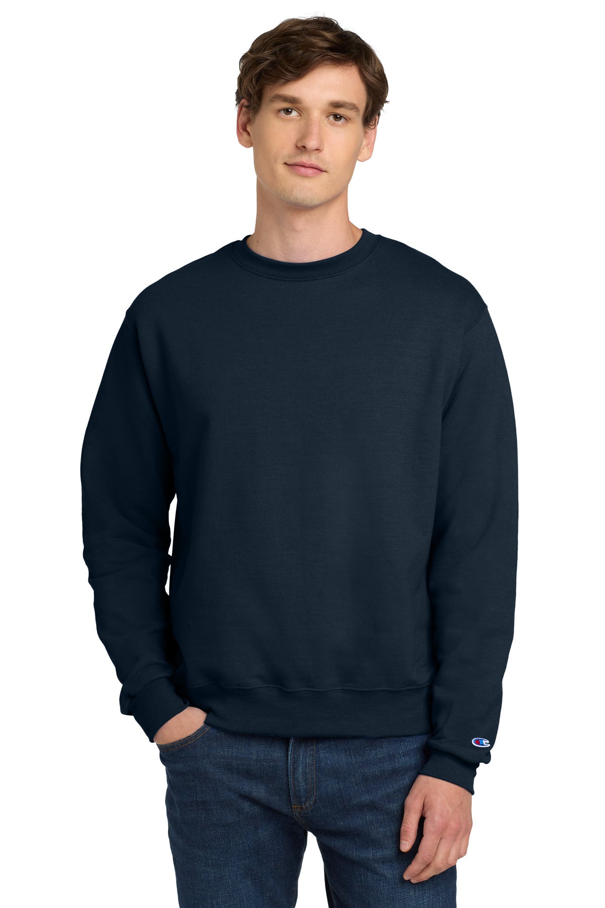 Champion  Powerblend Crewneck Sweatshirt. S6000 in Navy