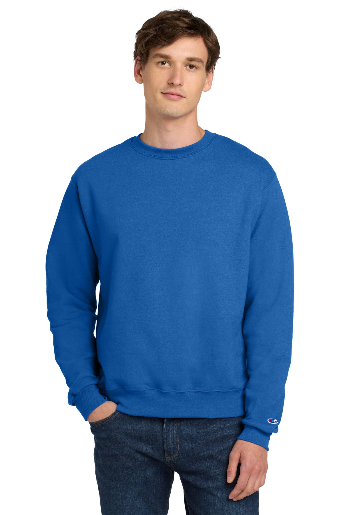 Champion  Powerblend Crewneck Sweatshirt. S6000 in Royal Blue