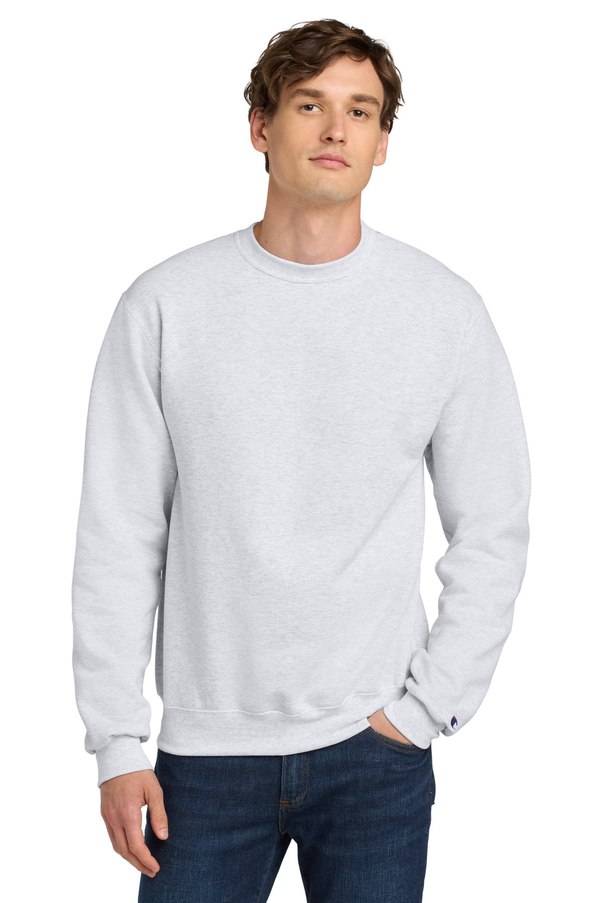 Champion  Powerblend Crewneck Sweatshirt. S6000 in Silver Grey