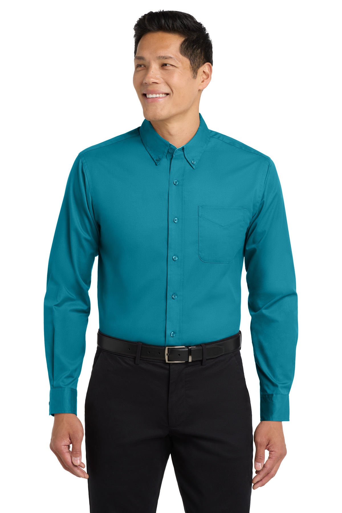 Port Authority Extended Size Long Sleeve Easy Care Shirt S608ES in Teal Green