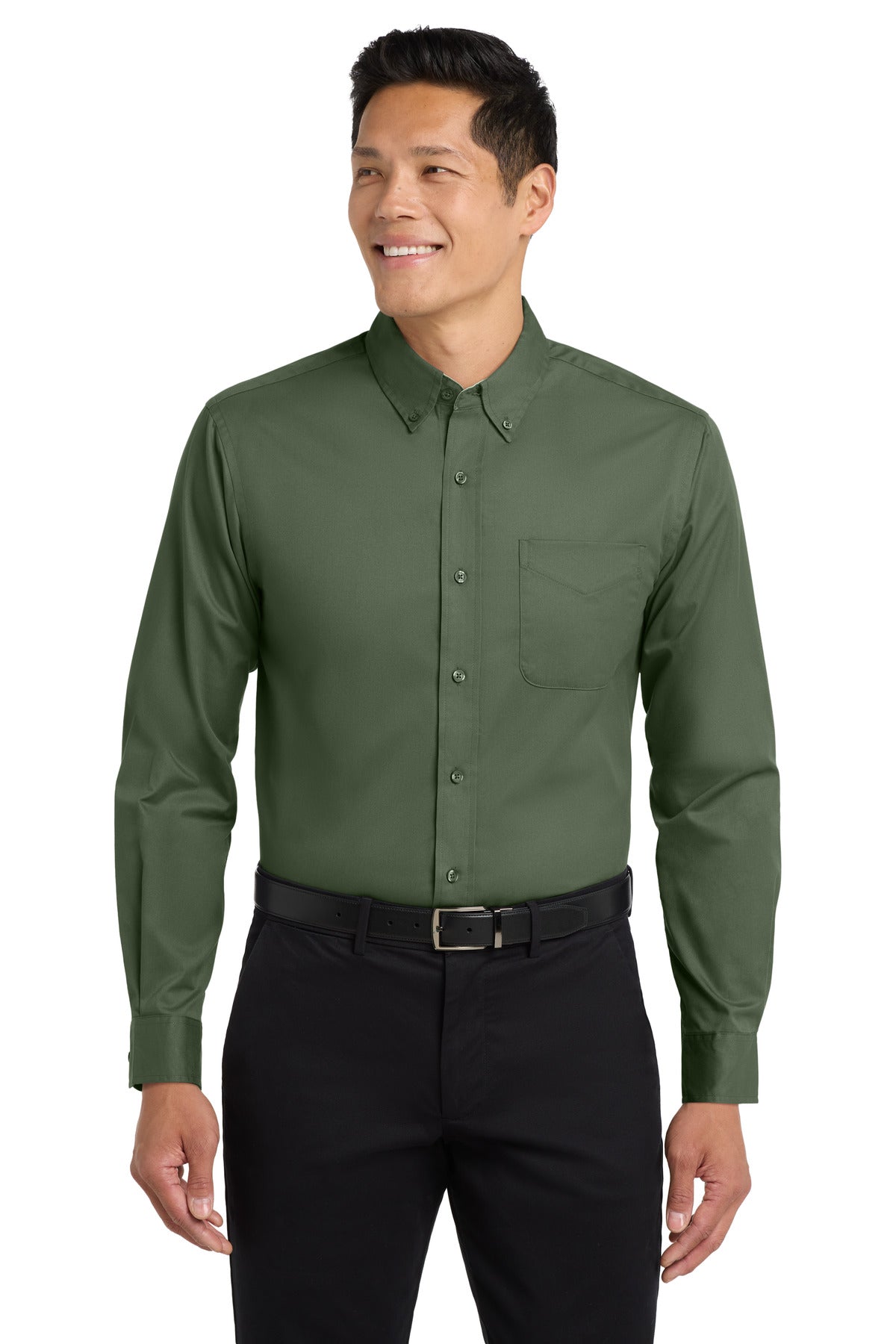 Port Authority Long Sleeve Easy Care Shirt S608 in Clover Green