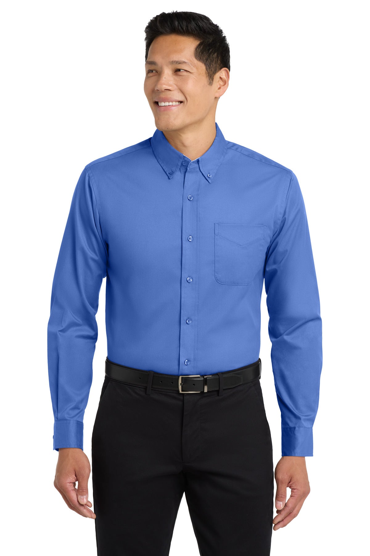 Port Authority Long Sleeve Easy Care Shirt S608 in Ultramarine Blue