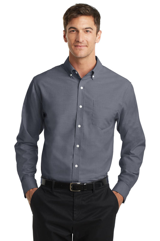 Port Authority SuperPro Oxford Shirt. S658 in Black