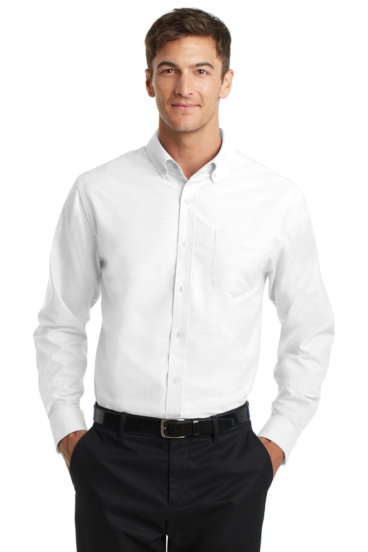 Port Authority SuperPro Oxford Shirt. S658 in White