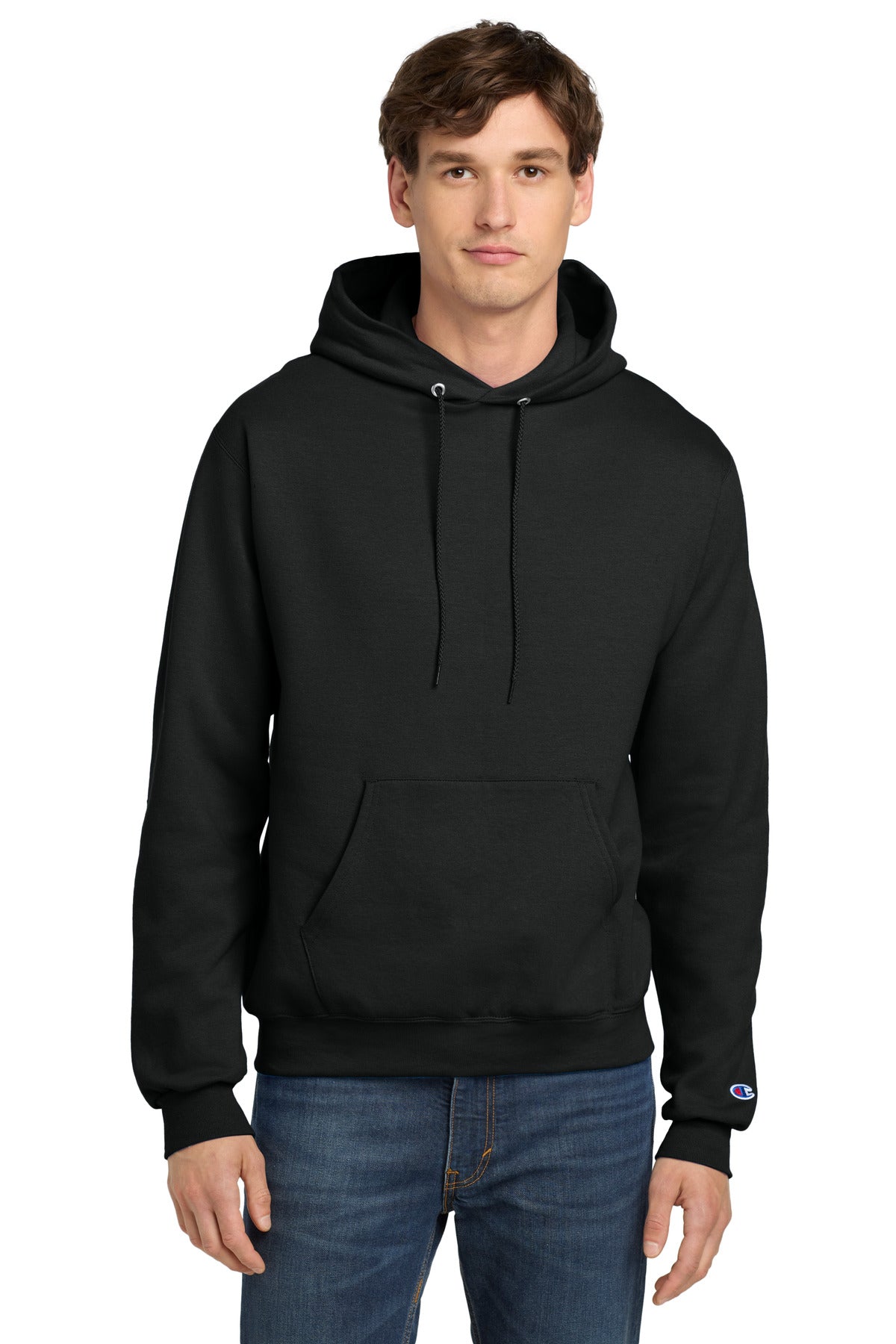 Champion  Powerblend Pullover Hoodie. S700 in Black