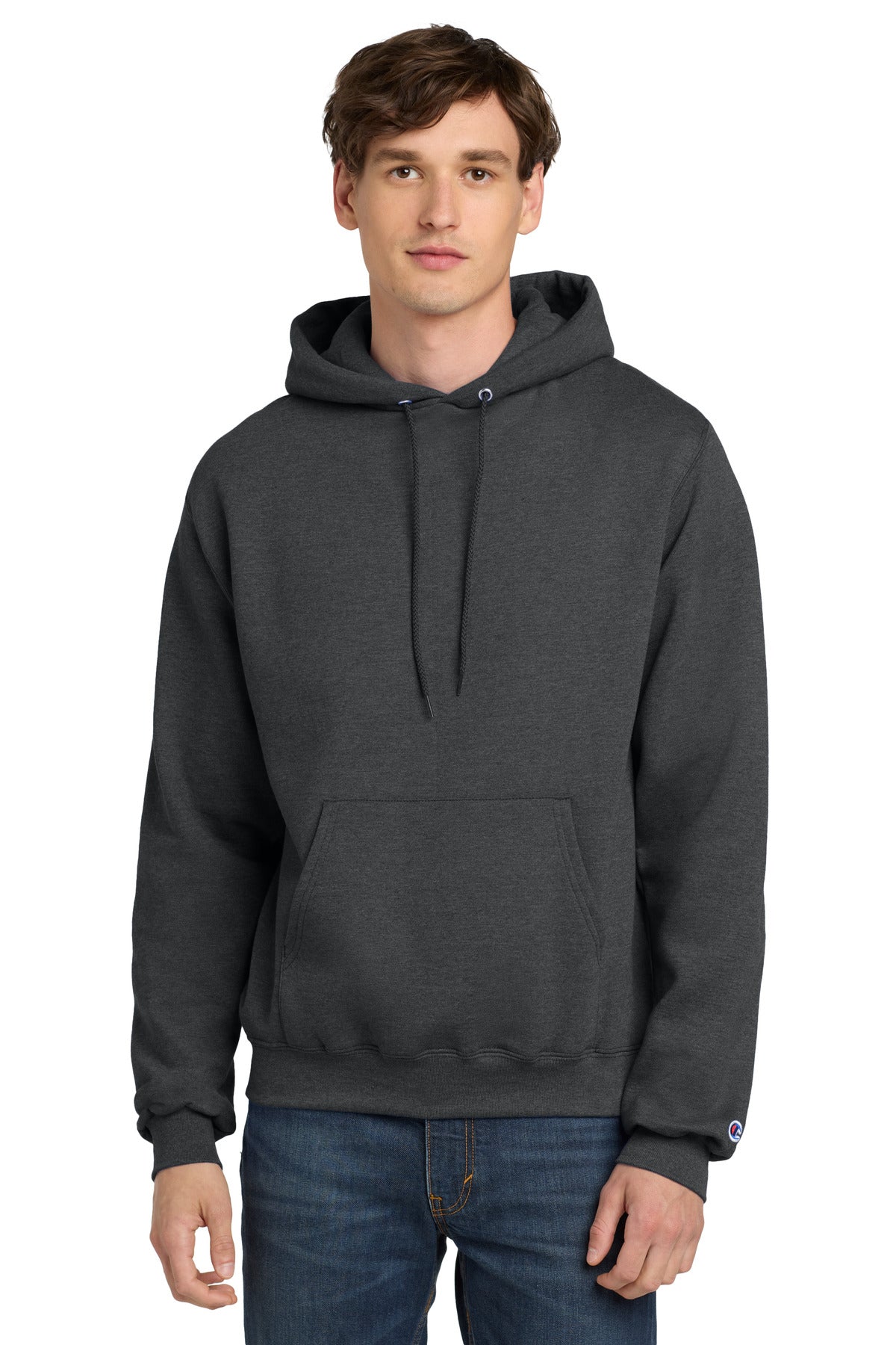 Champion  Powerblend Pullover Hoodie. S700 in Charcoal Heather