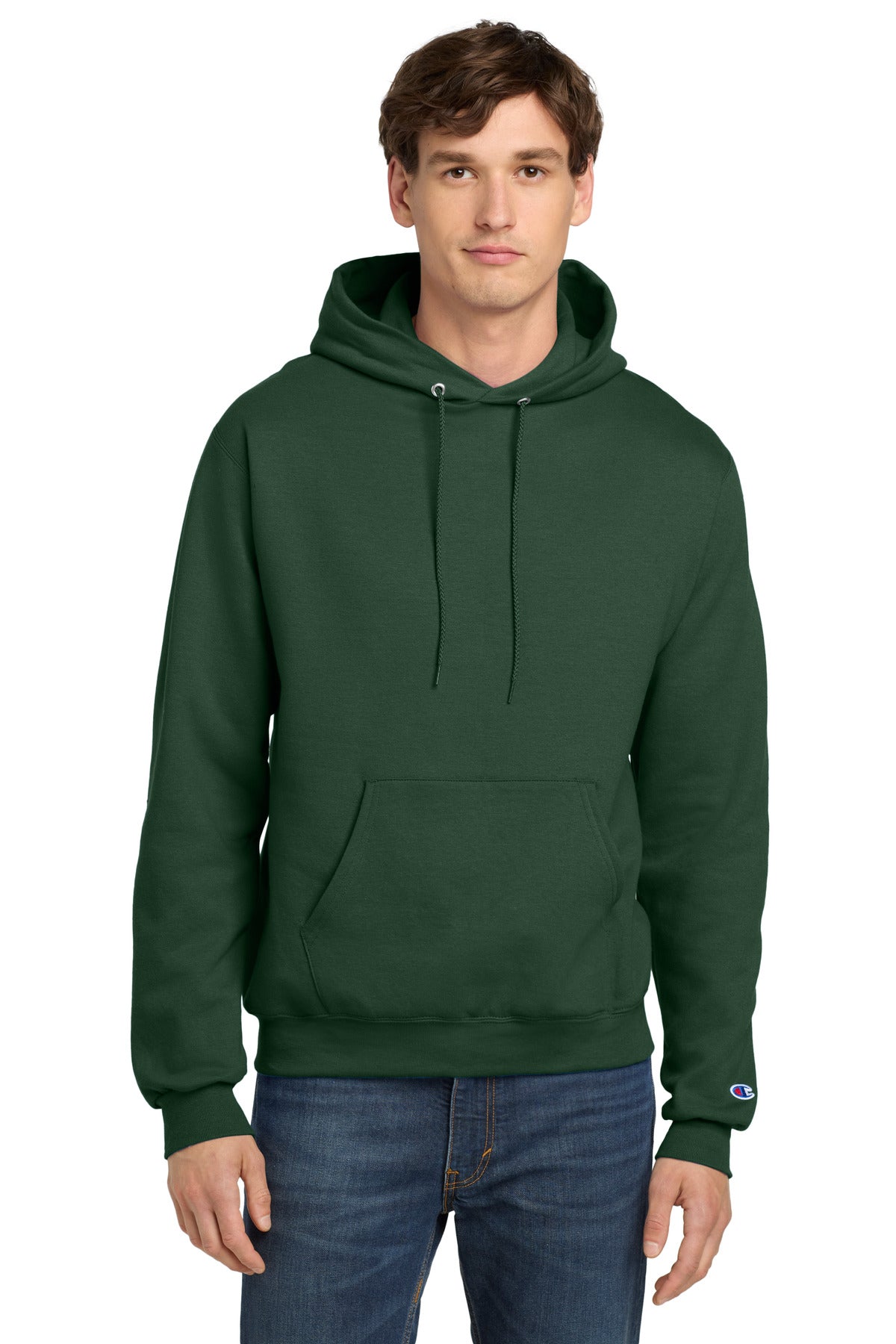Champion  Powerblend Pullover Hoodie. S700 in Dark Green