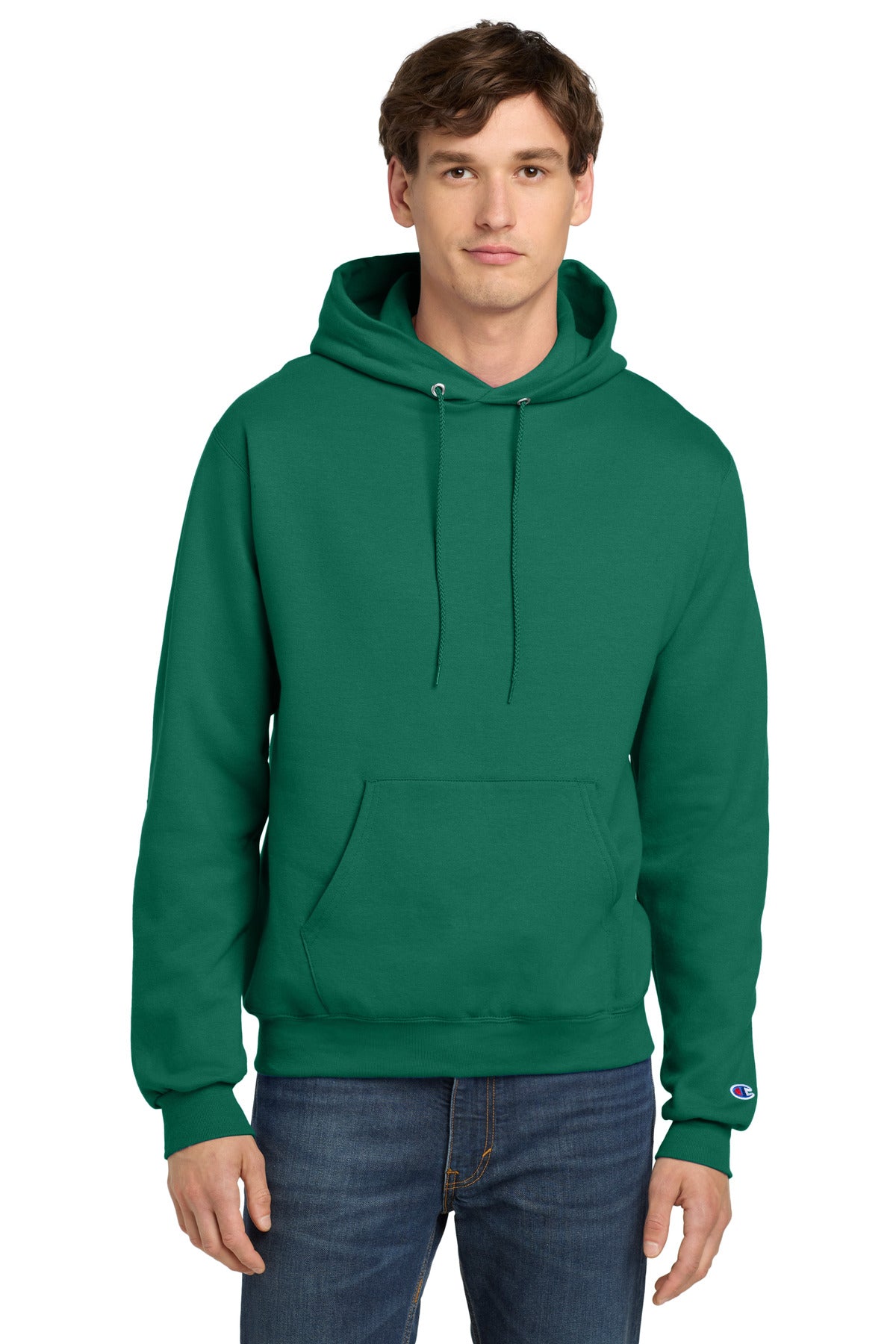 Champion  Powerblend Pullover Hoodie. S700 in Emerald Green