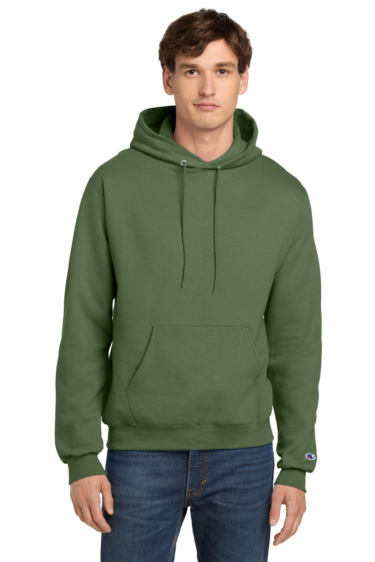 Champion  Powerblend Pullover Hoodie. S700 in Fresh Olive
