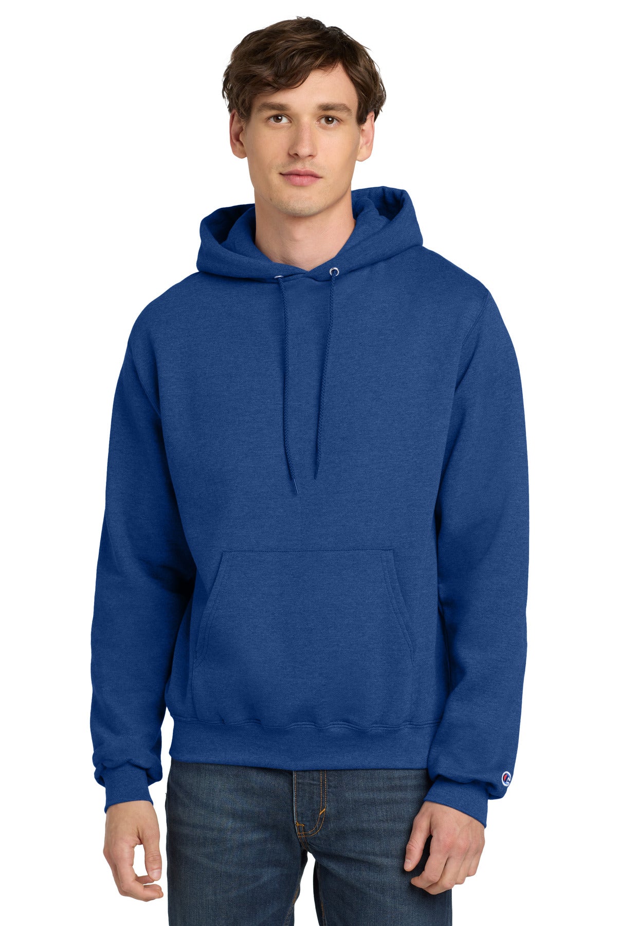 Champion  Powerblend Pullover Hoodie. S700 in Royal Blue Heather