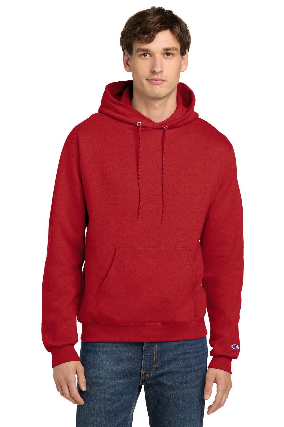 Champion  Powerblend Pullover Hoodie. S700 in Scarlet