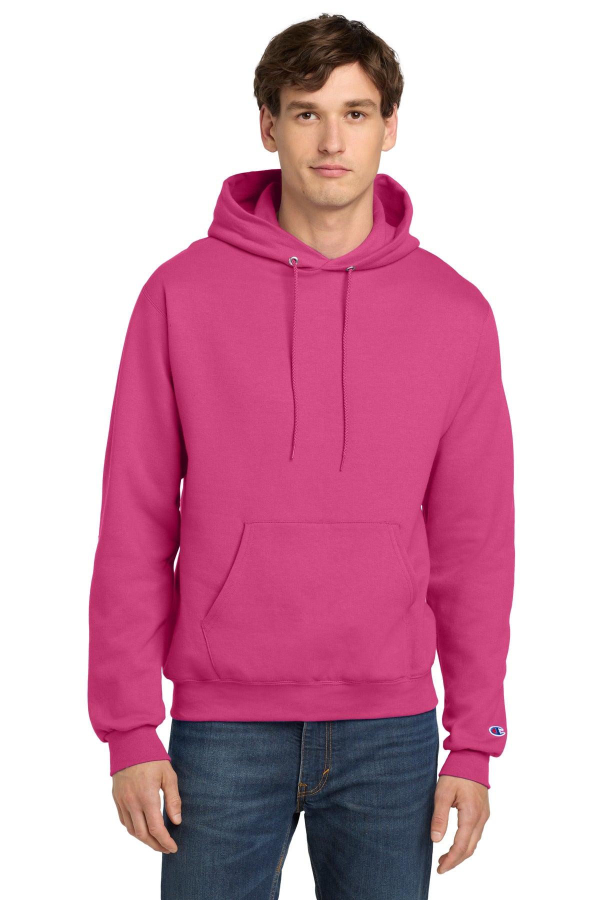 Champion  Powerblend Pullover Hoodie. S700 in Wow Pink