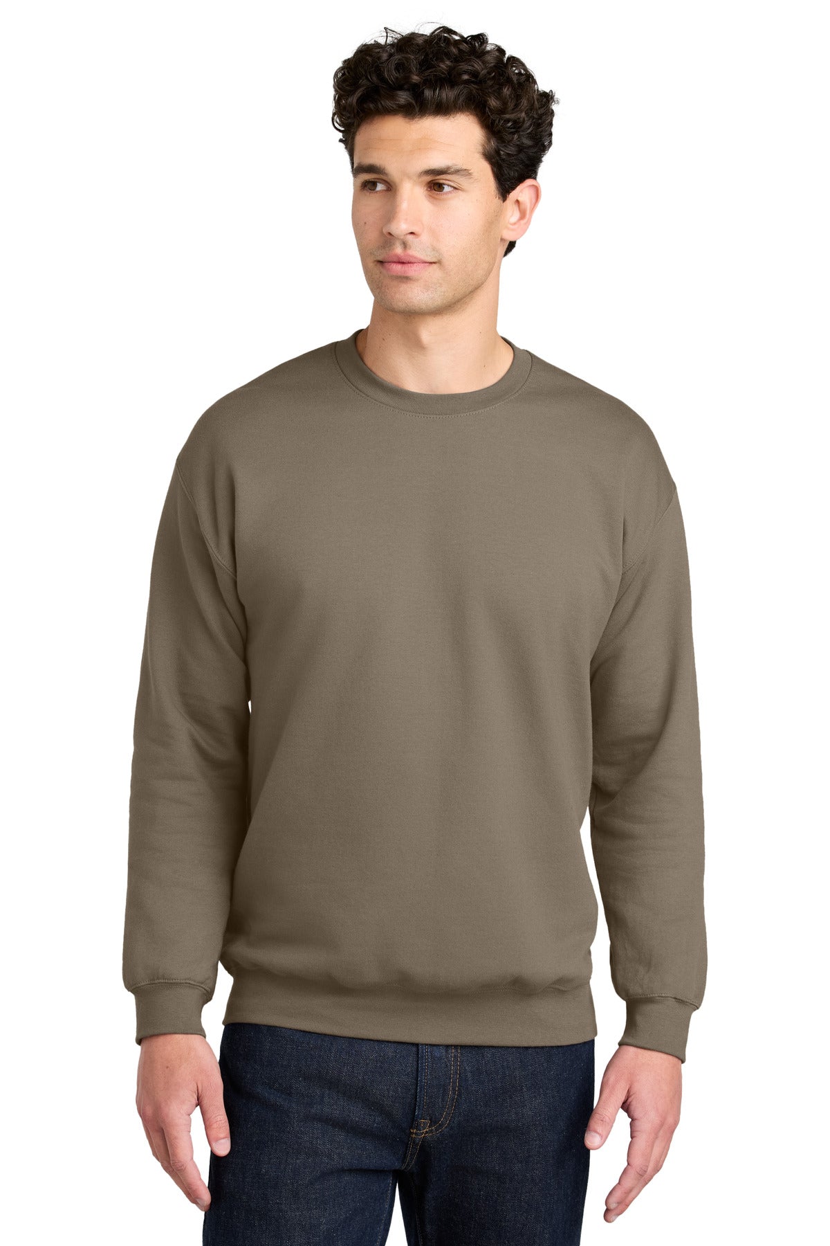 Gildan Softstyle Crewneck Sweatshirt SF000 in Brown Savana