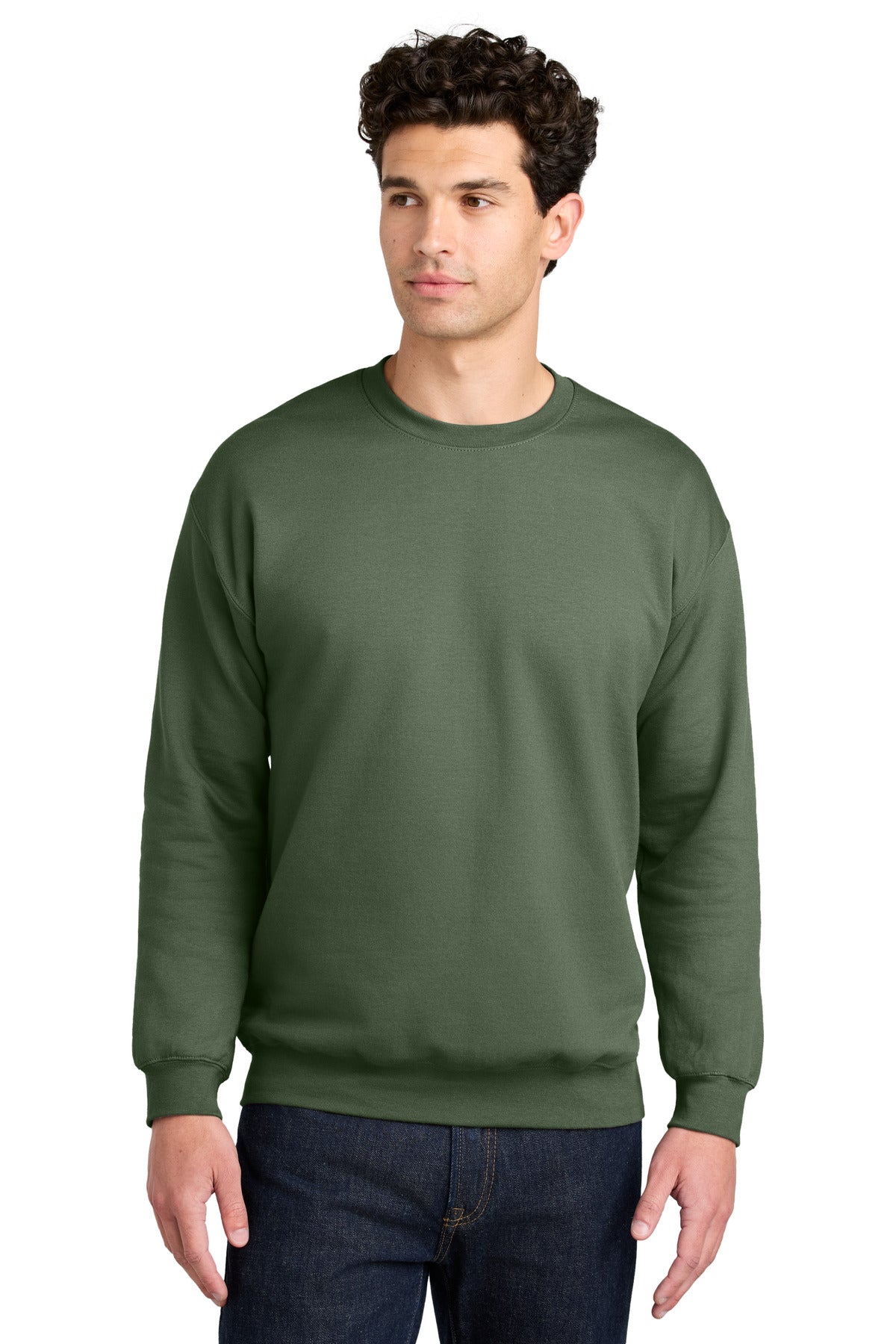 Gildan Softstyle Crewneck Sweatshirt SF000 in Military Green