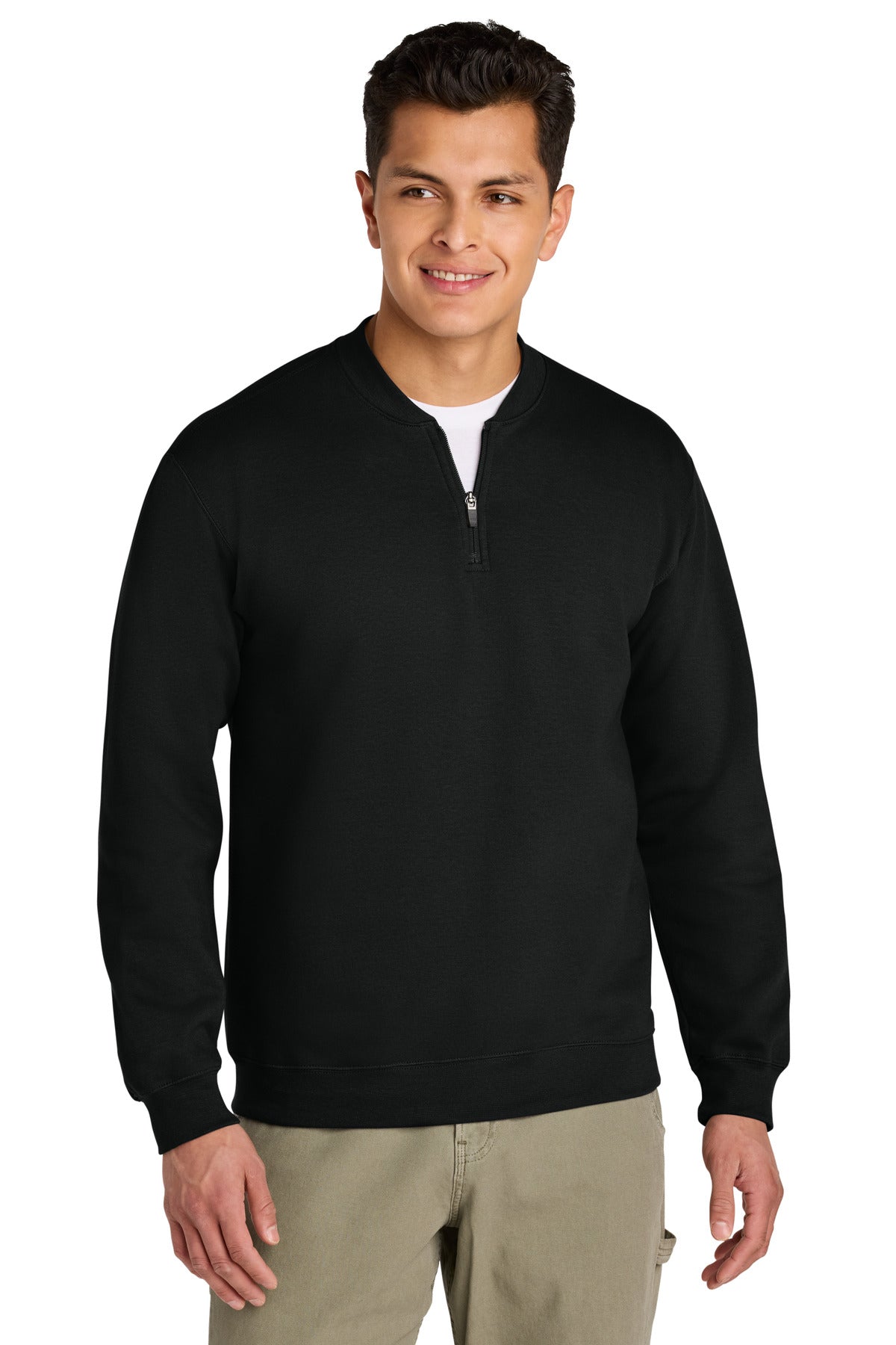 Gildan Softstyle Midweight Fleece 1/4-Zip SF008 in Black