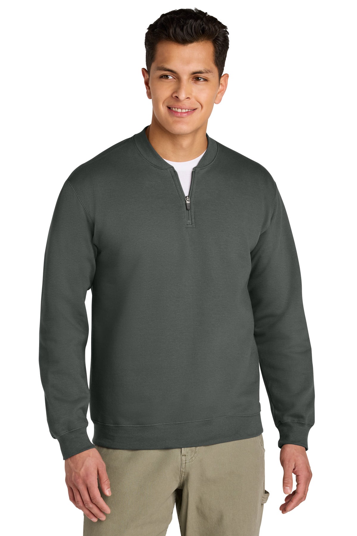Gildan Softstyle Midweight Fleece 1/4-Zip SF008 in Charcoal