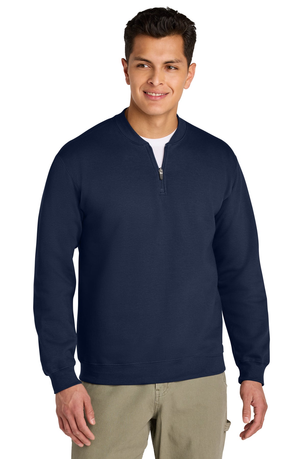 Gildan Softstyle Midweight Fleece 1/4-Zip SF008 in Navy