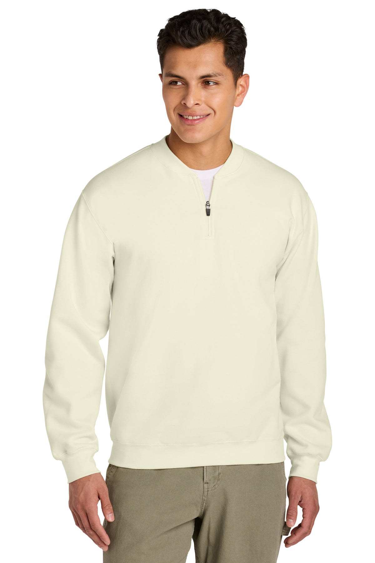 Gildan Softstyle Midweight Fleece 1/4-Zip SF008 in Off White