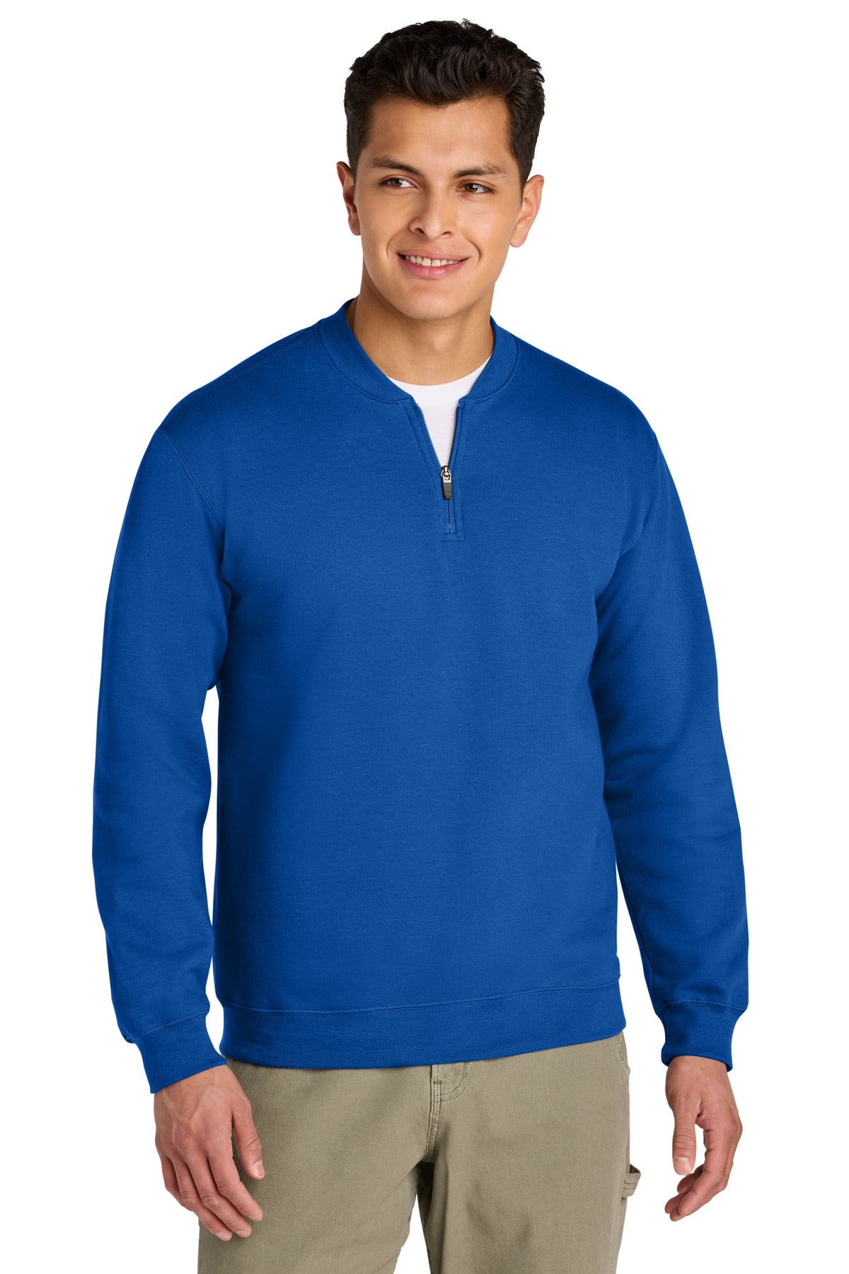 Gildan Softstyle Midweight Fleece 1/4-Zip SF008 in Royal