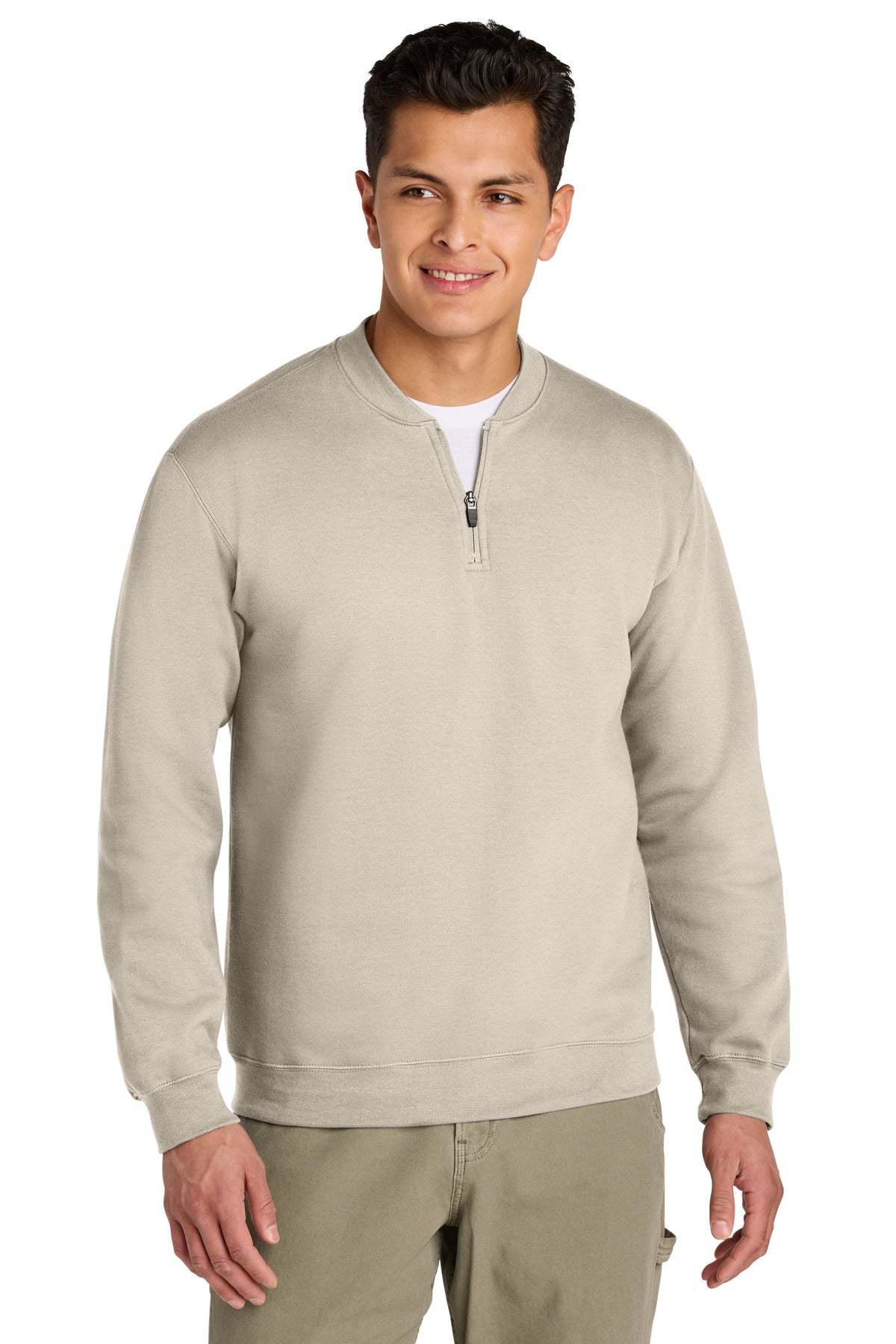 Gildan Softstyle Midweight Fleece 1/4-Zip SF008 in Sand