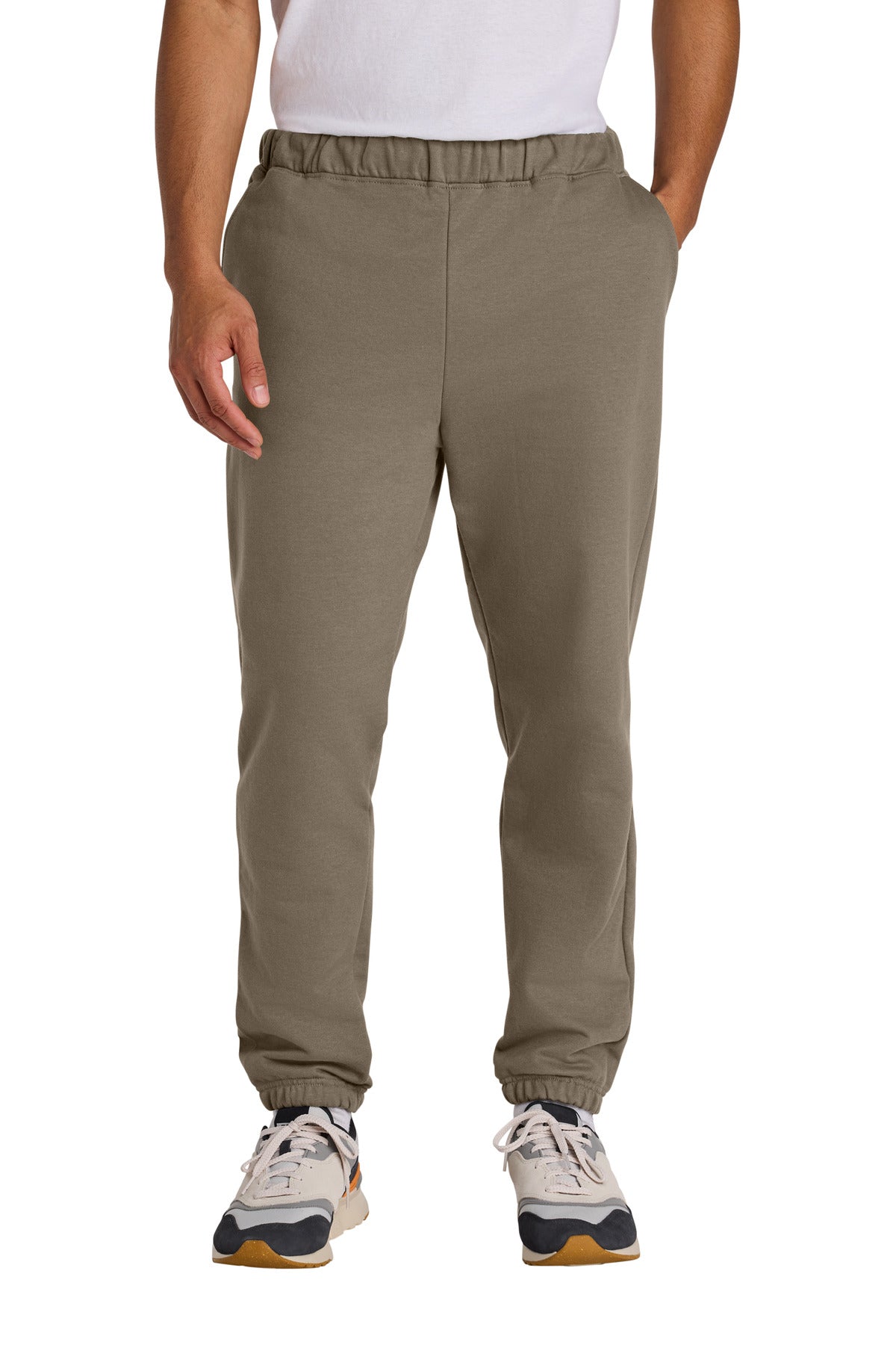 Gildan Softstyle Midweight Pocket Sweatpants SF100 in Brown Savana