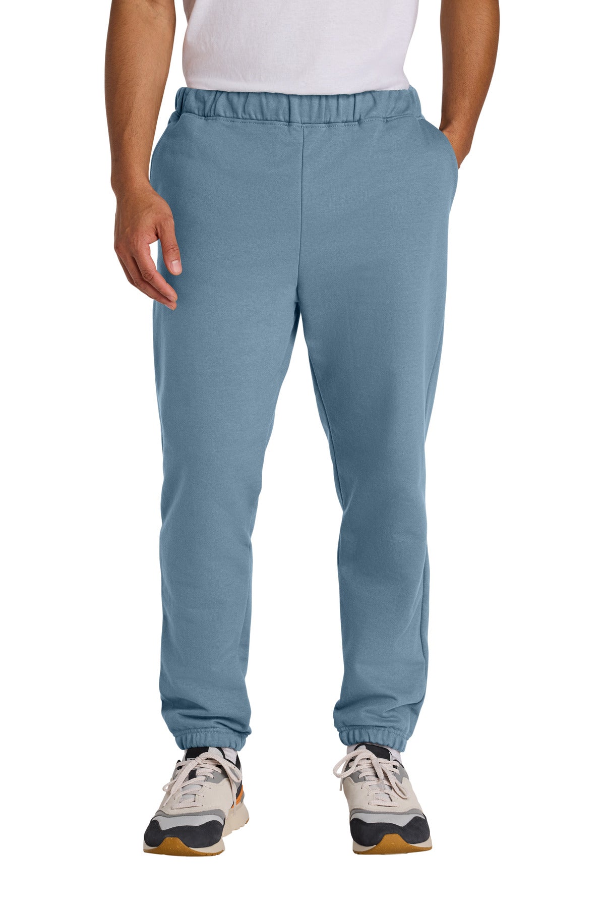 Gildan Softstyle Midweight Pocket Sweatpants SF100 in Stone Blue