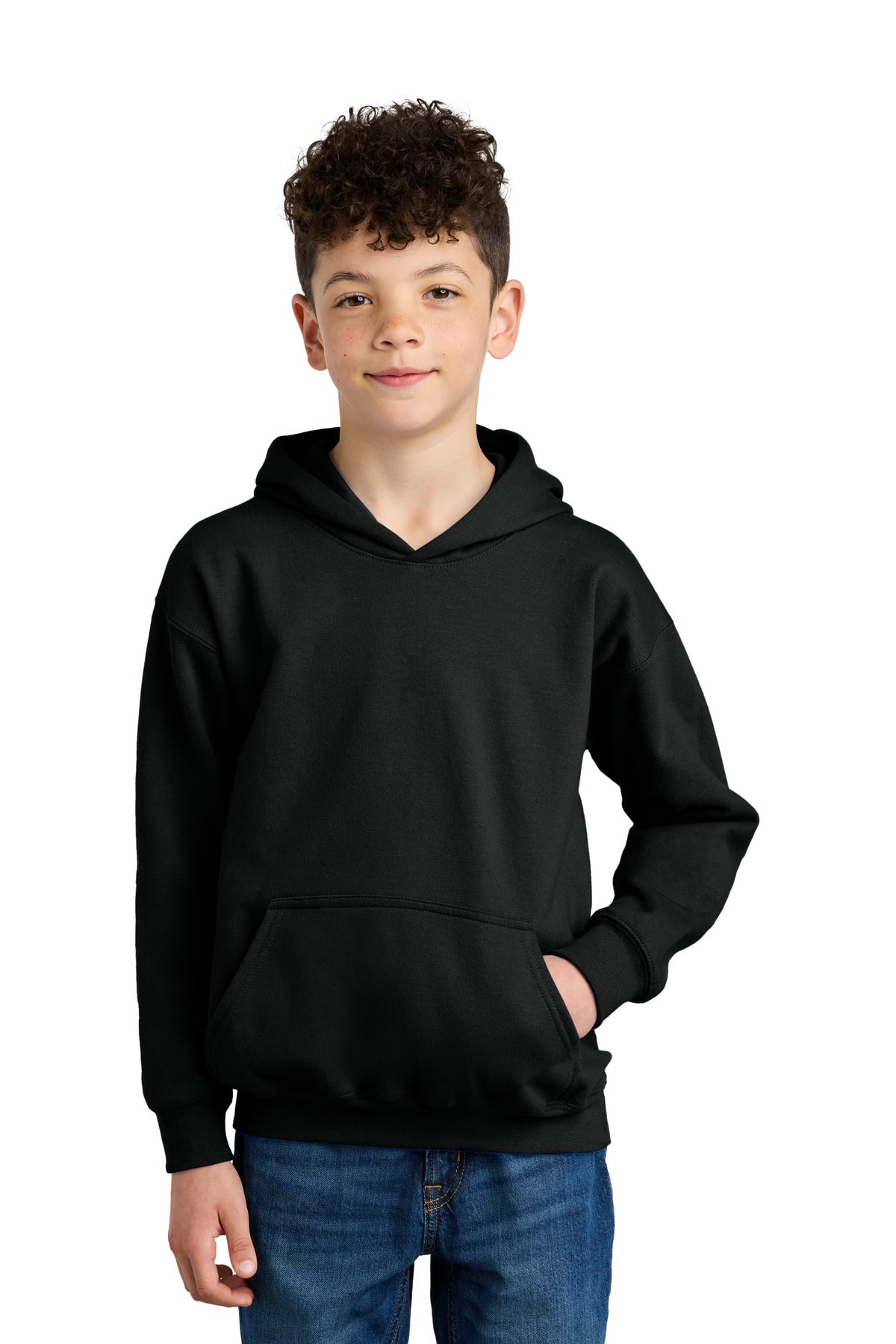 Gildan Youth Softstyle Midweight Fleece Hoodie SF500B in Black