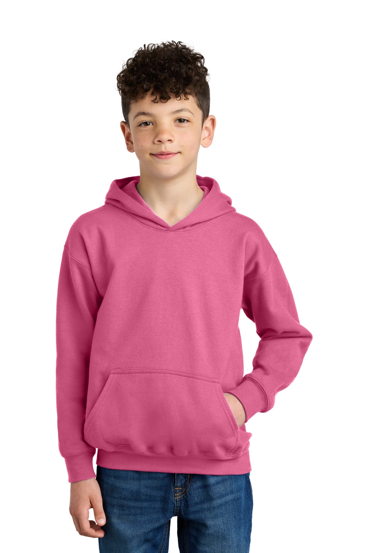 Gildan Youth Softstyle Midweight Fleece Hoodie SF500B in Pink Lemonade