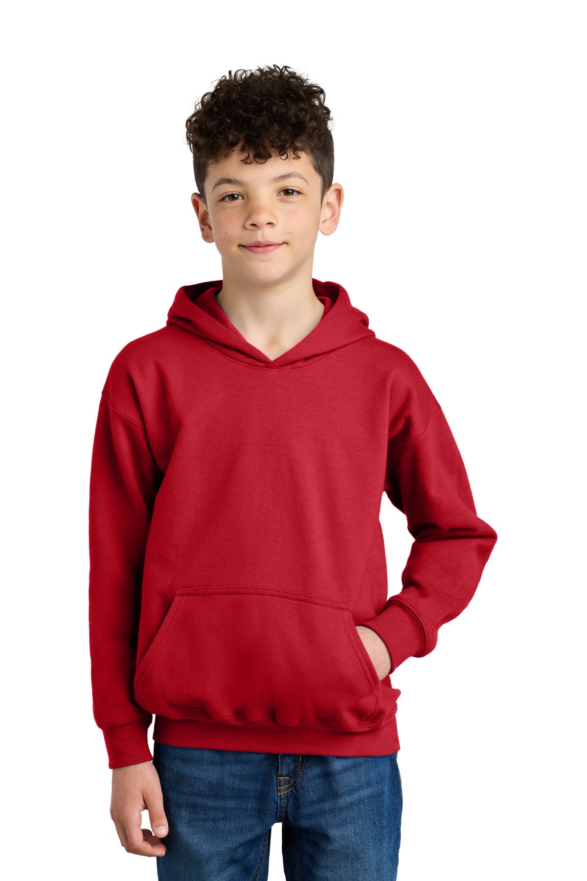 Gildan Youth Softstyle Midweight Fleece Hoodie SF500B in Red