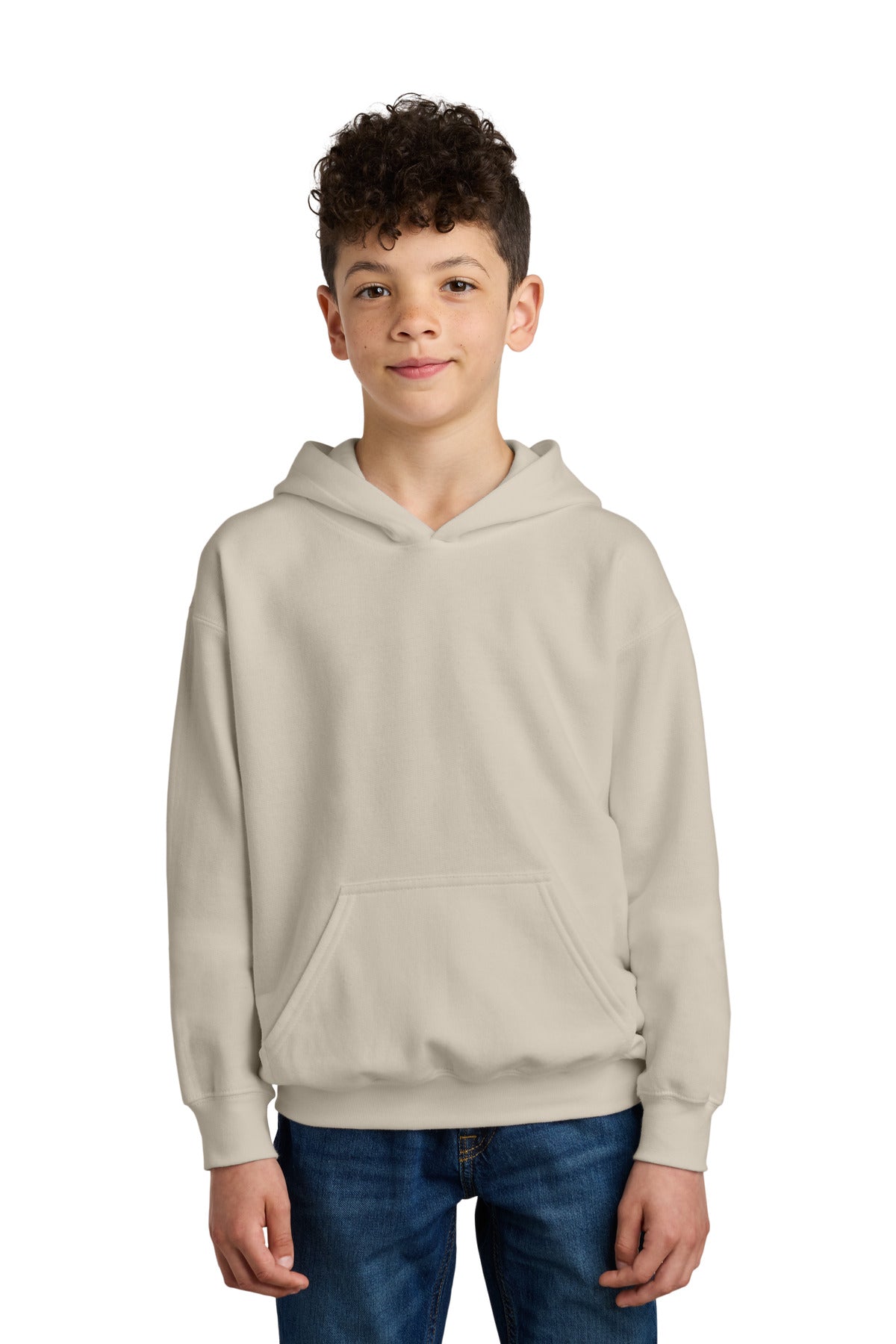 Gildan Youth Softstyle Midweight Fleece Hoodie SF500B in Sand
