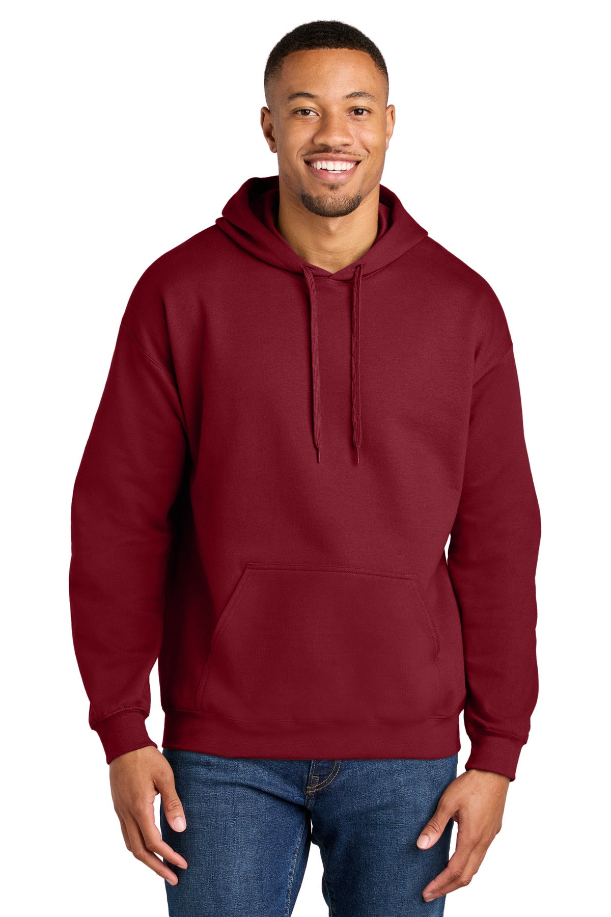 Gildan Softstyle Midweight Pullover Hooded Sweatshirt SF500 in Cardinal Red