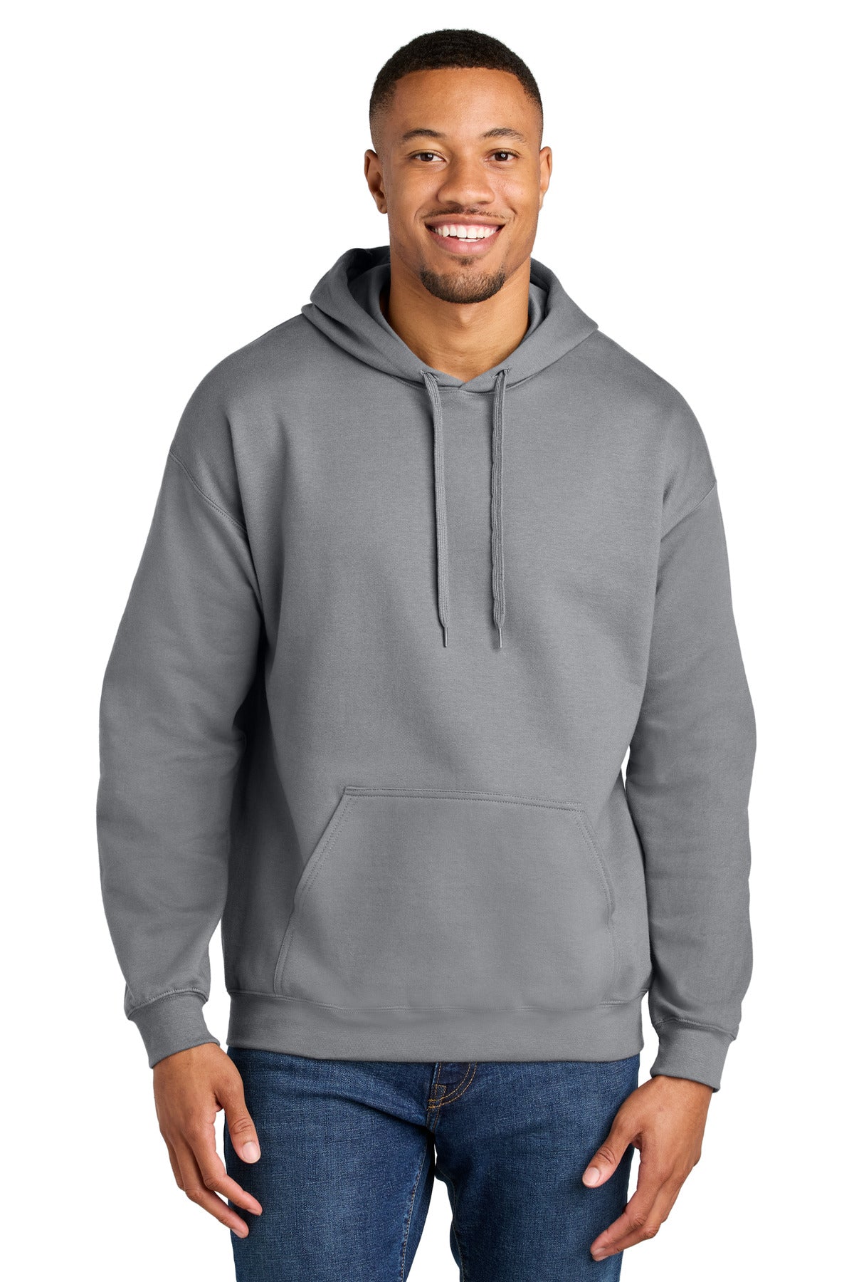 Gildan Softstyle Midweight Pullover Hooded Sweatshirt SF500 in Cement