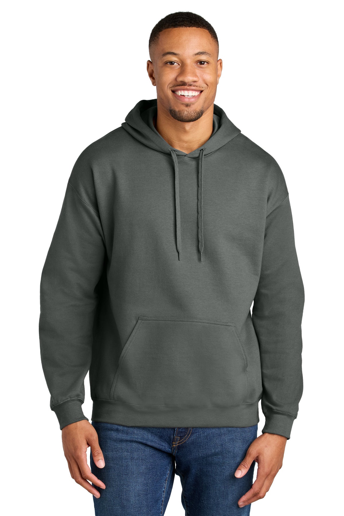 Gildan Softstyle Midweight Pullover Hooded Sweatshirt SF500 in Charcoal