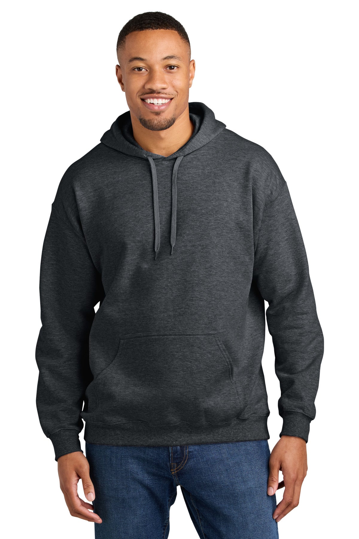 Gildan Softstyle Midweight Pullover Hooded Sweatshirt SF500 in Dark Heather