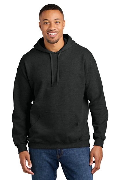 Gildan Softstyle Midweight Pullover Hooded Sweatshirt SF500 in Heather Black