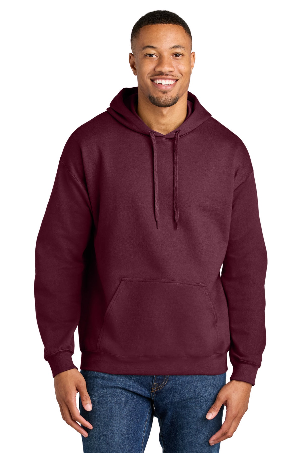 Gildan Softstyle Midweight Pullover Hooded Sweatshirt SF500 in Maroon