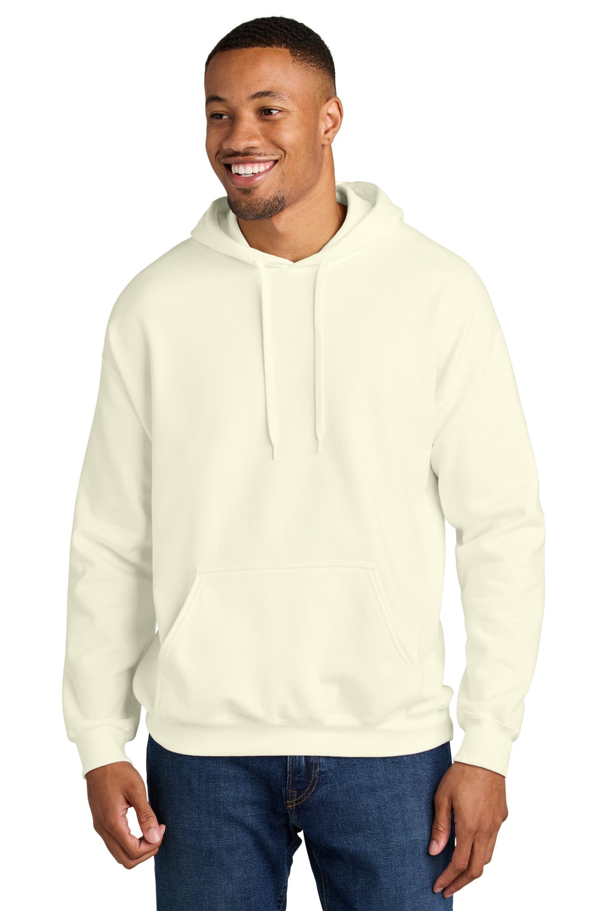 Gildan Softstyle Midweight Pullover Hooded Sweatshirt SF500 in Off White