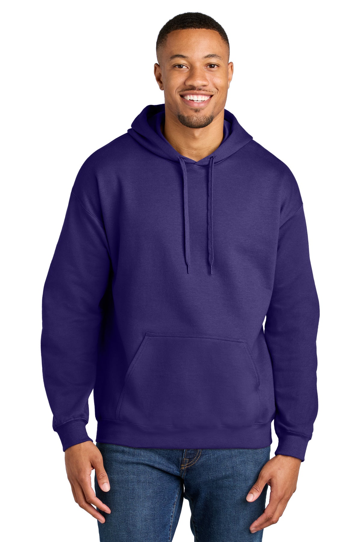 Gildan Softstyle Midweight Pullover Hooded Sweatshirt SF500 in Purple