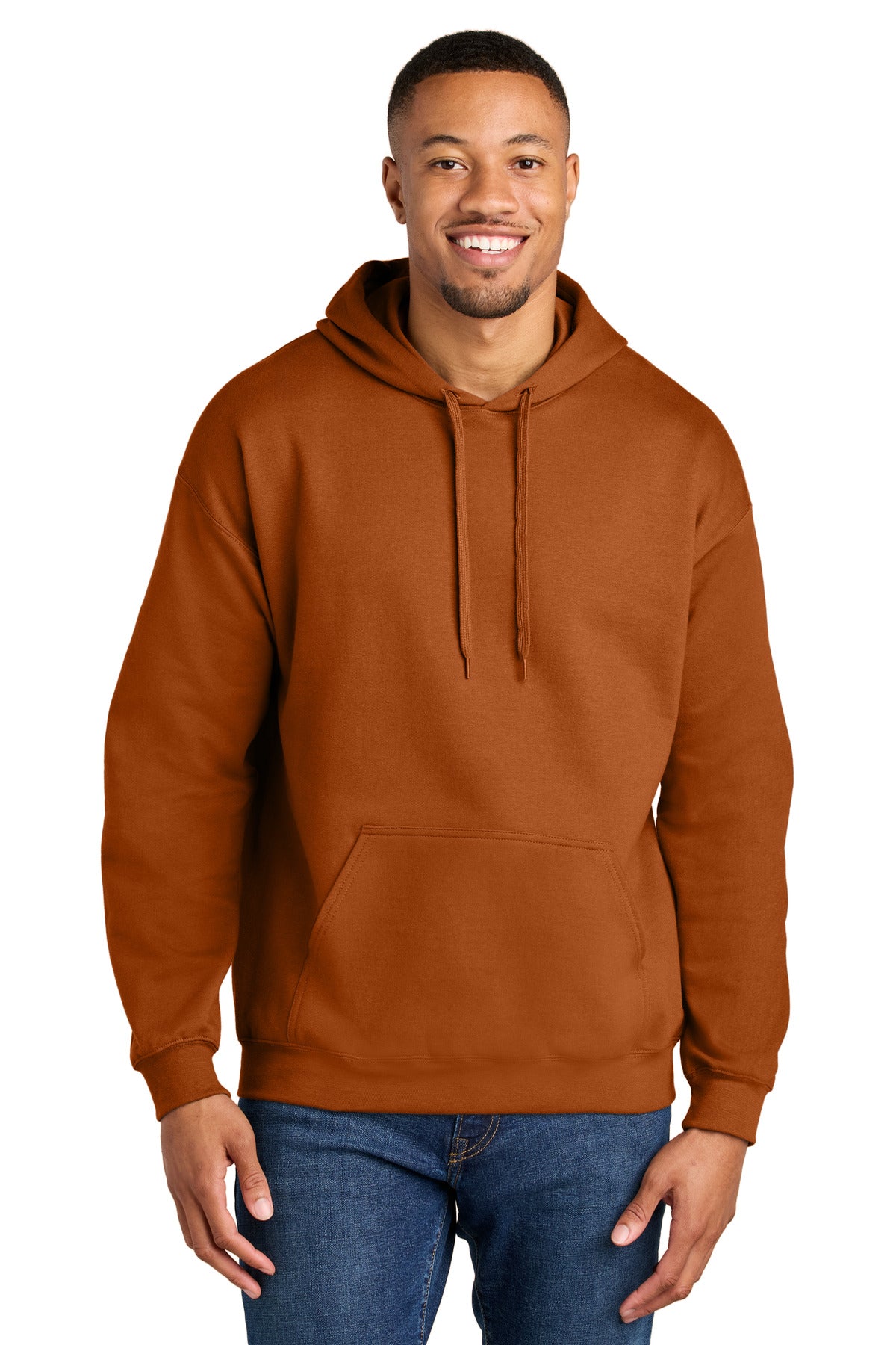 Gildan Softstyle Midweight Pullover Hooded Sweatshirt SF500 in T. Orange